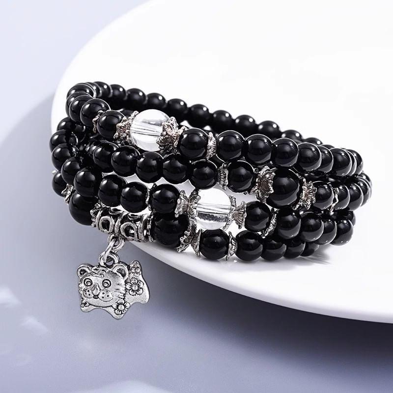 Chinese Zodiac Pendant Beaded Layered Bracelet Product Image