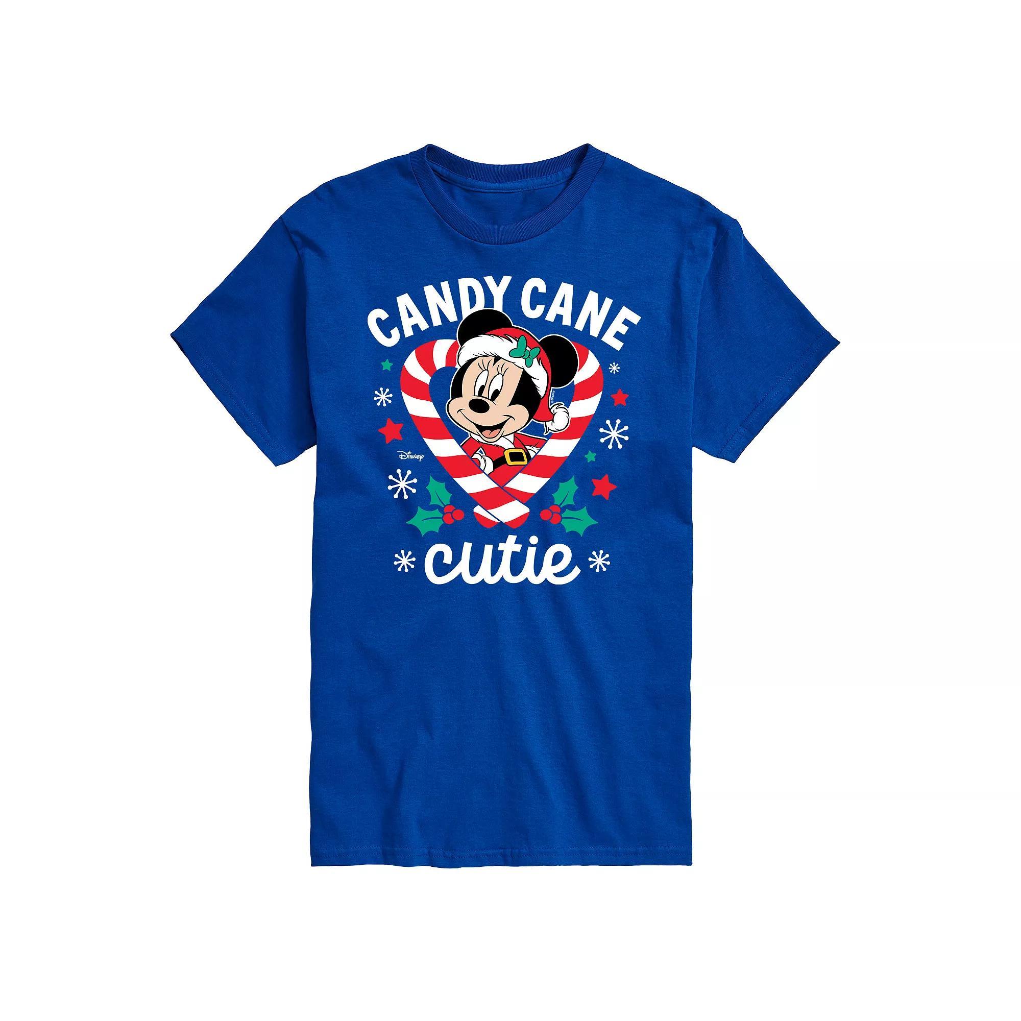 Disney's Big & Tall Minnie Candy Cane Cutie Graphic Tee, Men's, Size: 4XB, Blue Product Image