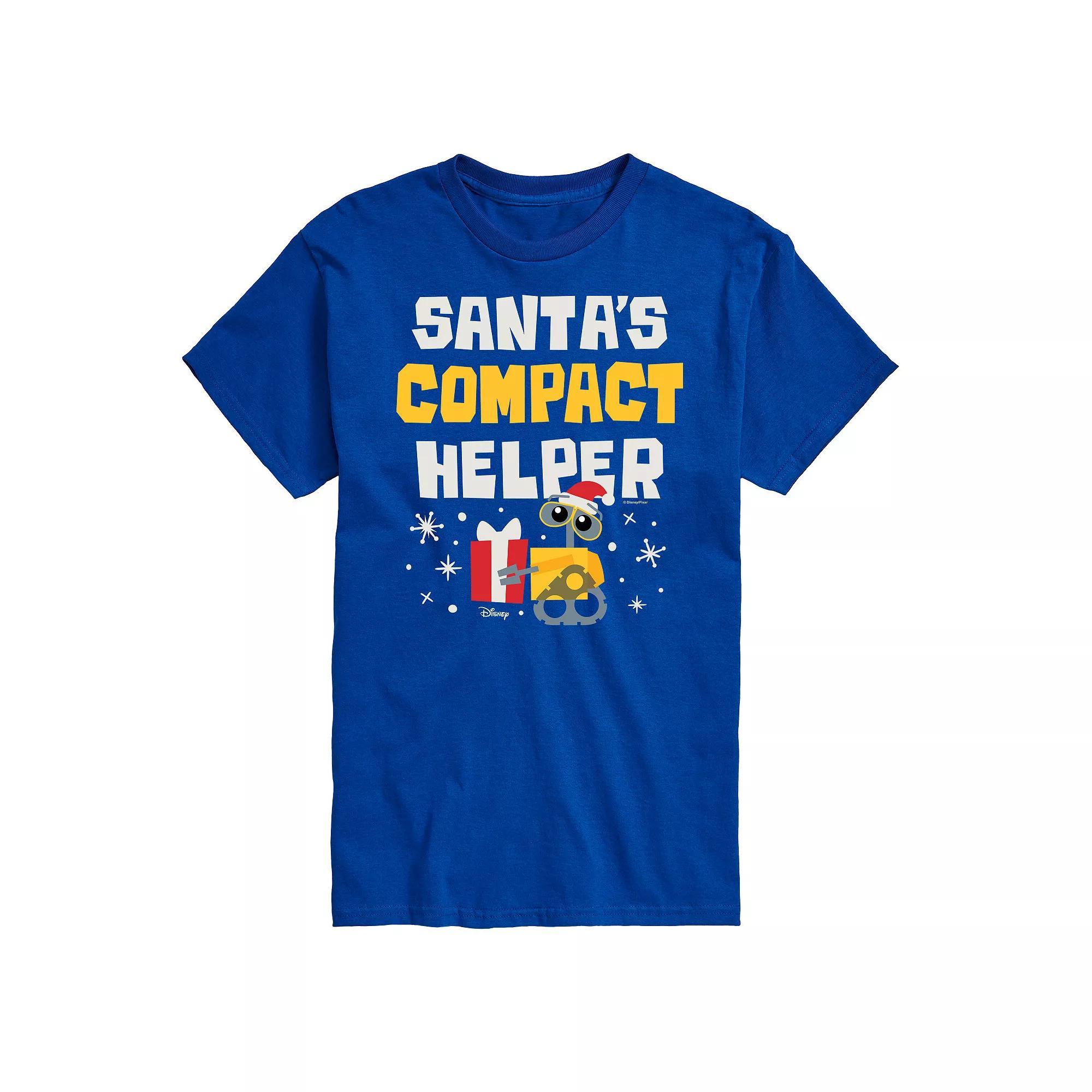 Disney / Pixar's WALL-E Men's Santa's Compact Helper Graphic Tee,  Product Image