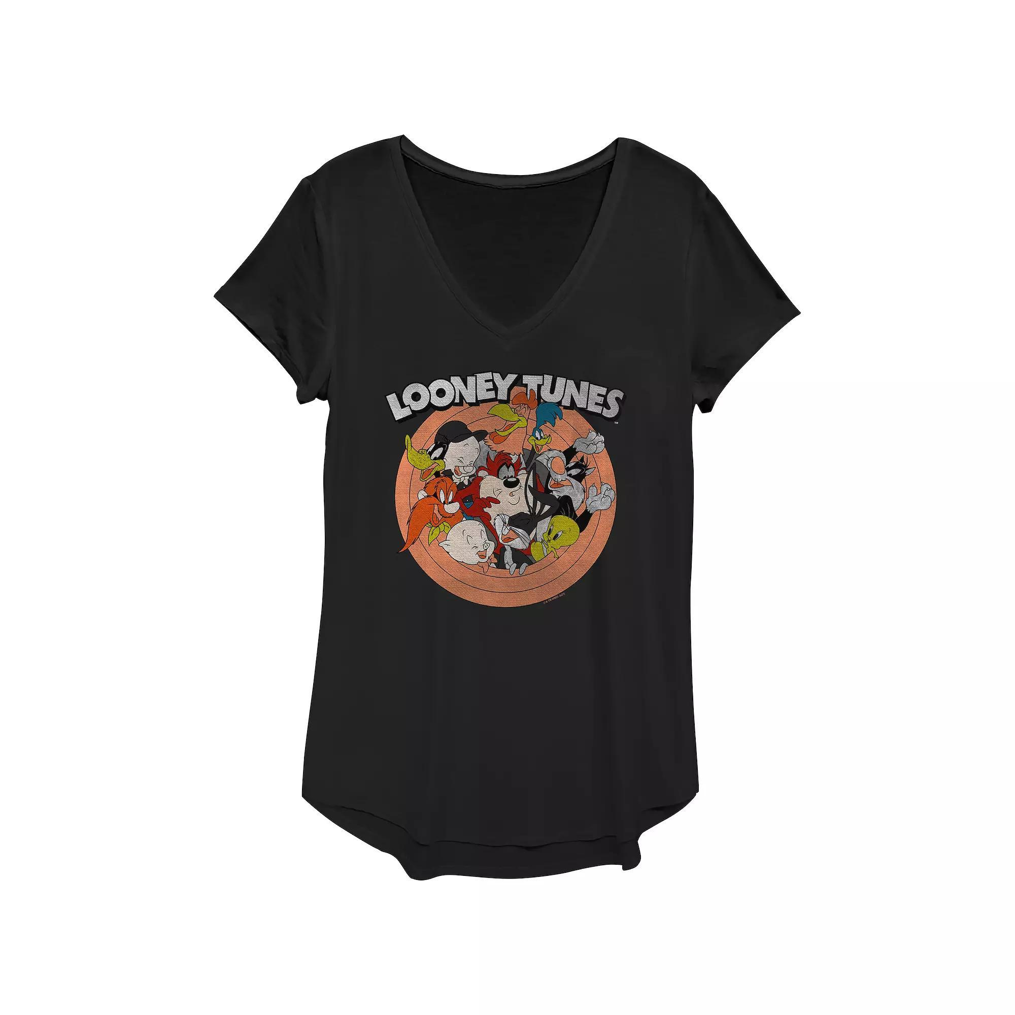 Women's Looney Tunes Group Color Rings Graphic Tee, Girl's,  Product Image