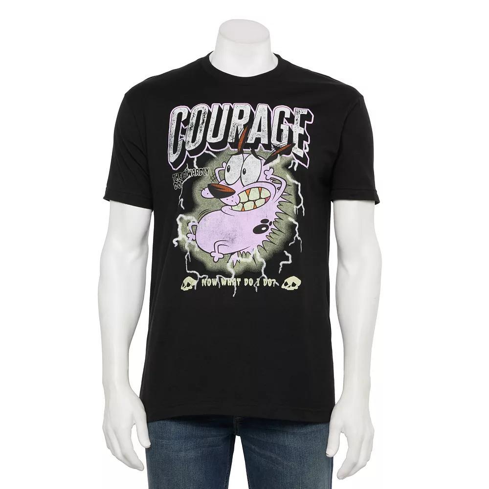 Men's Courage the Cowardly Dog Vintage Distressed "Now What Do I Do?" Graphic T-Shirt,  Product Image