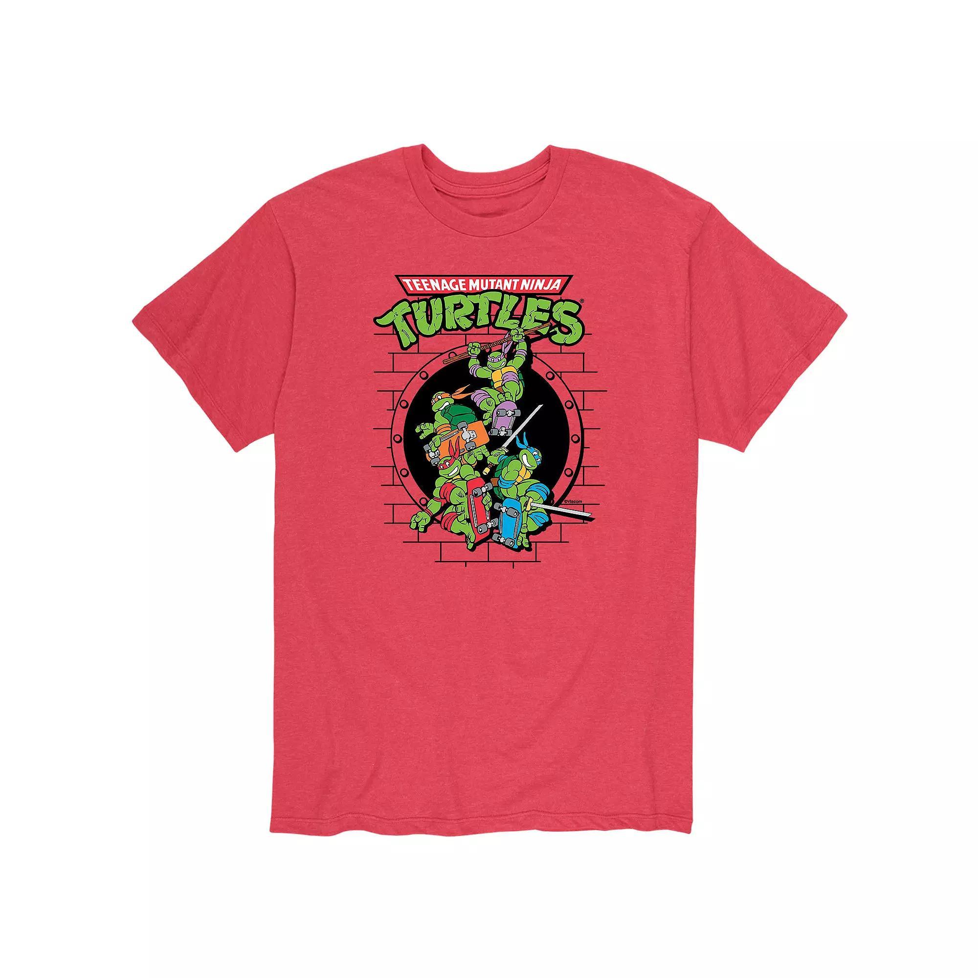 Men's Teenage Mutant Ninja Turtles Sewer Skateboard Tee, Size: Large, Red Product Image