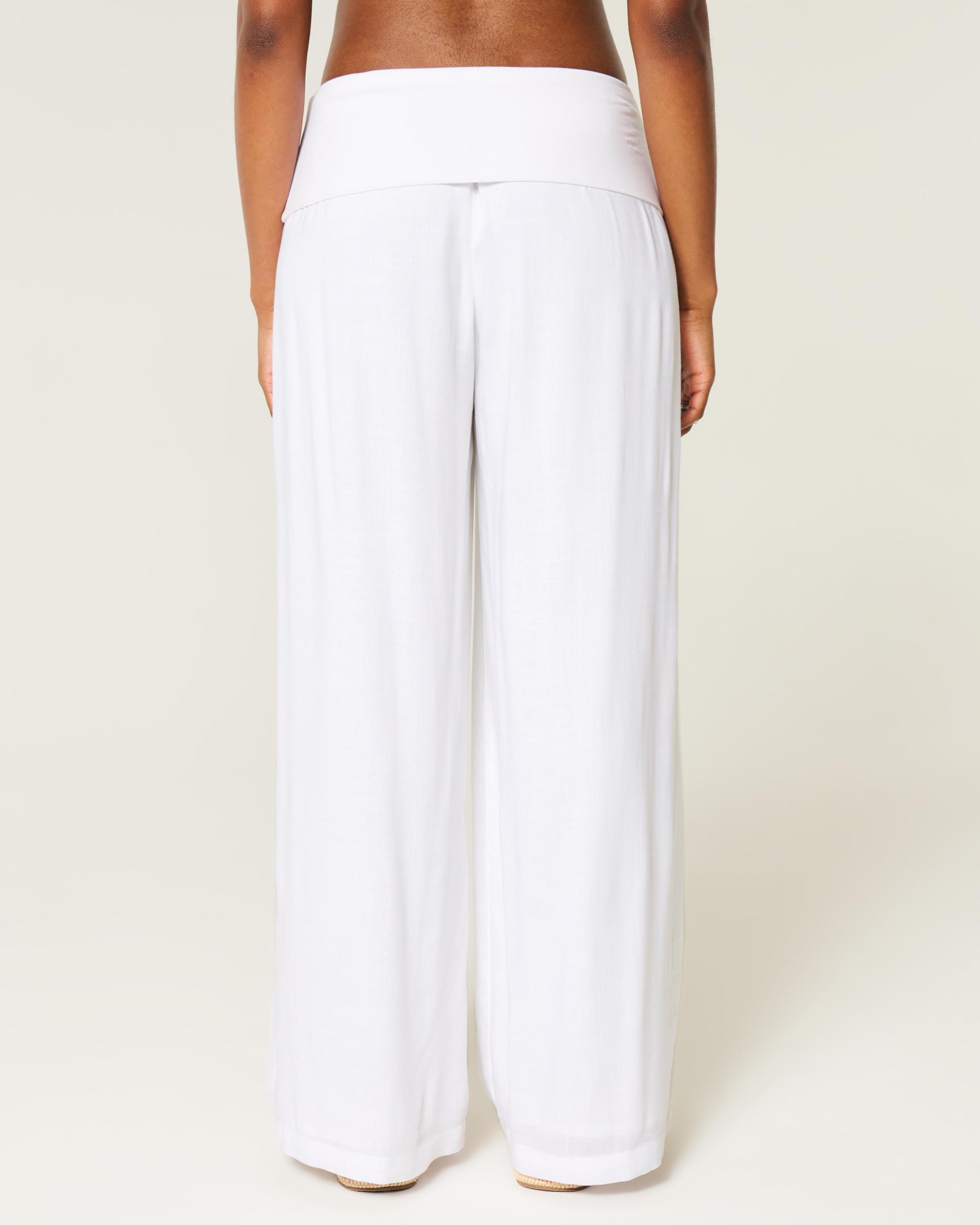 Foldover Waist Super Baggy Pants Product Image
