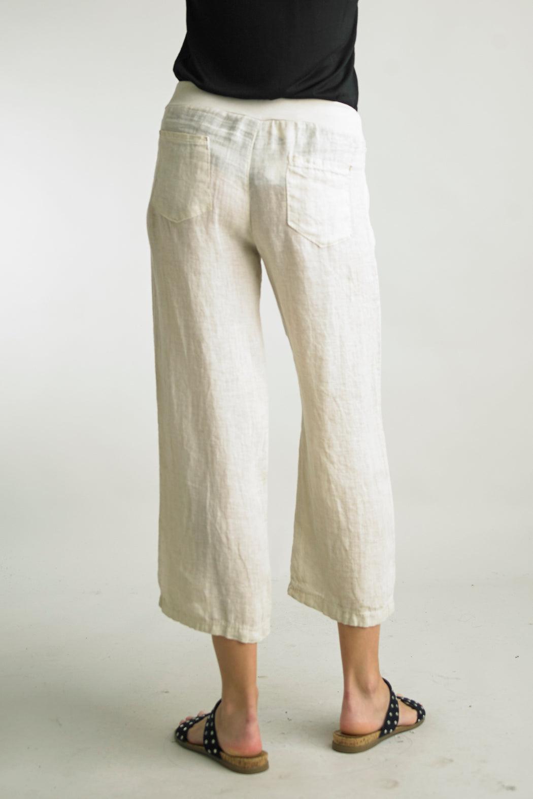 Beige Crop Pant Product Image