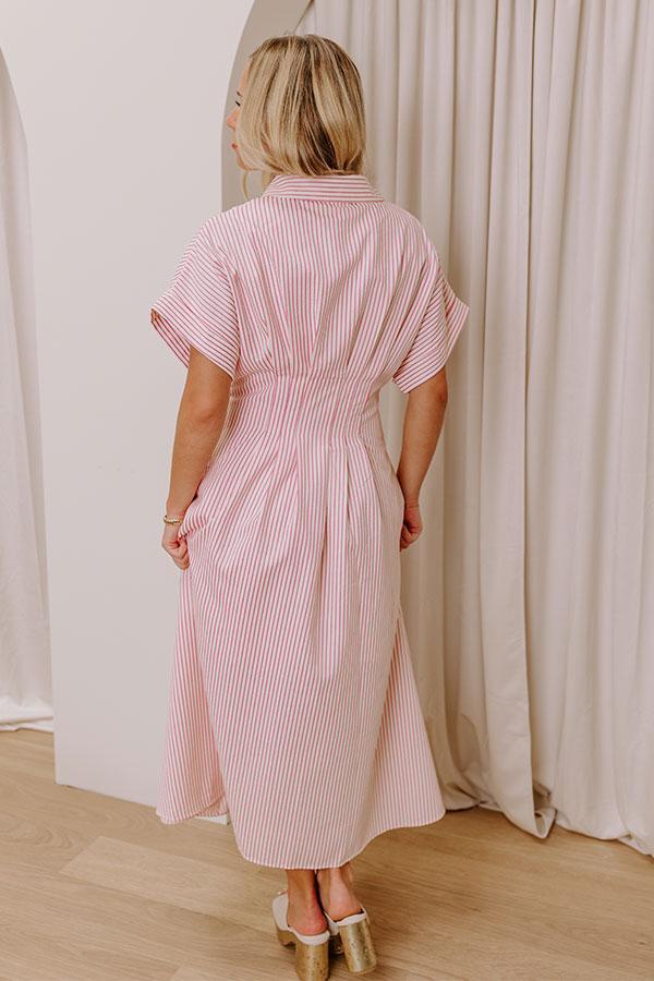 Sunlit Stroll Stripe Maxi Dress in Pink Product Image