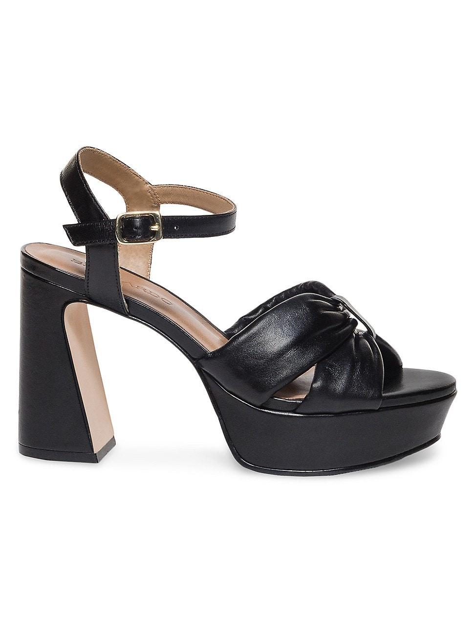 Womens Veronika Leather Platform Sandals Product Image