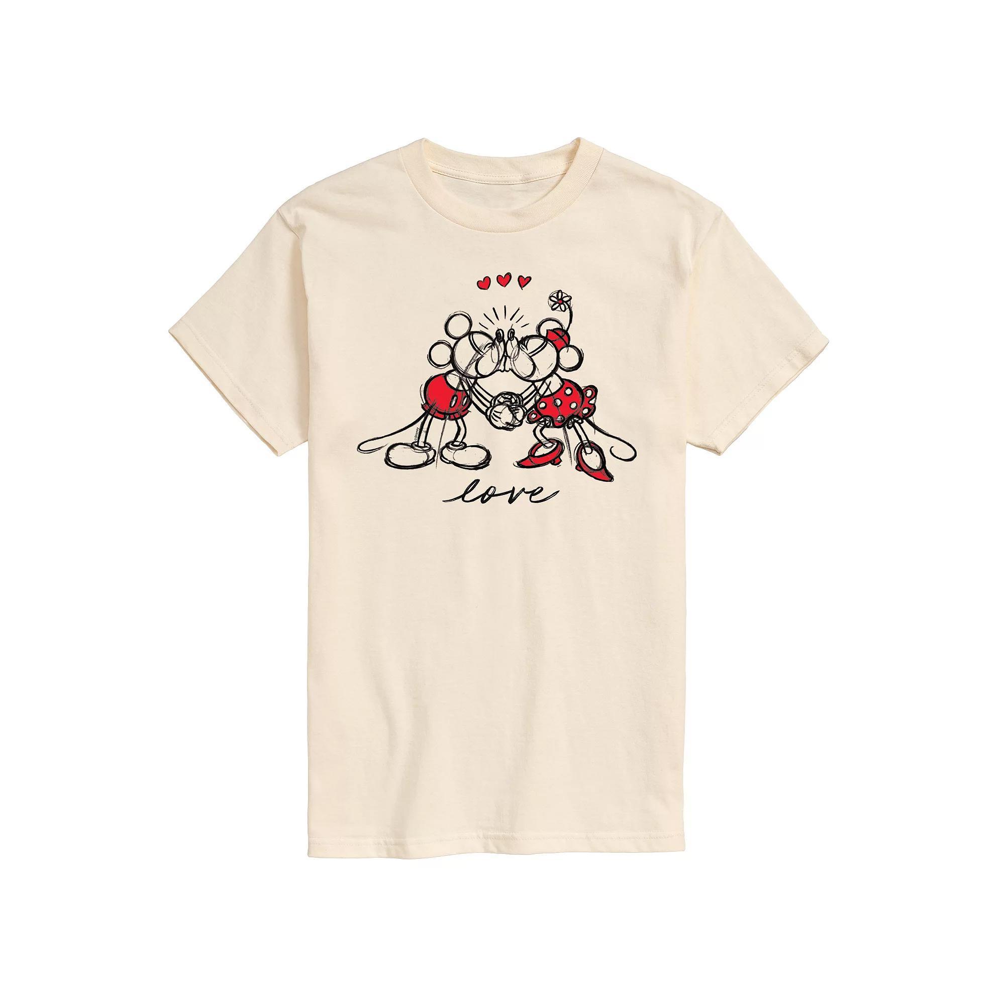 Disney's Men's Mickey Minnie Love Graphic Tee,  Product Image