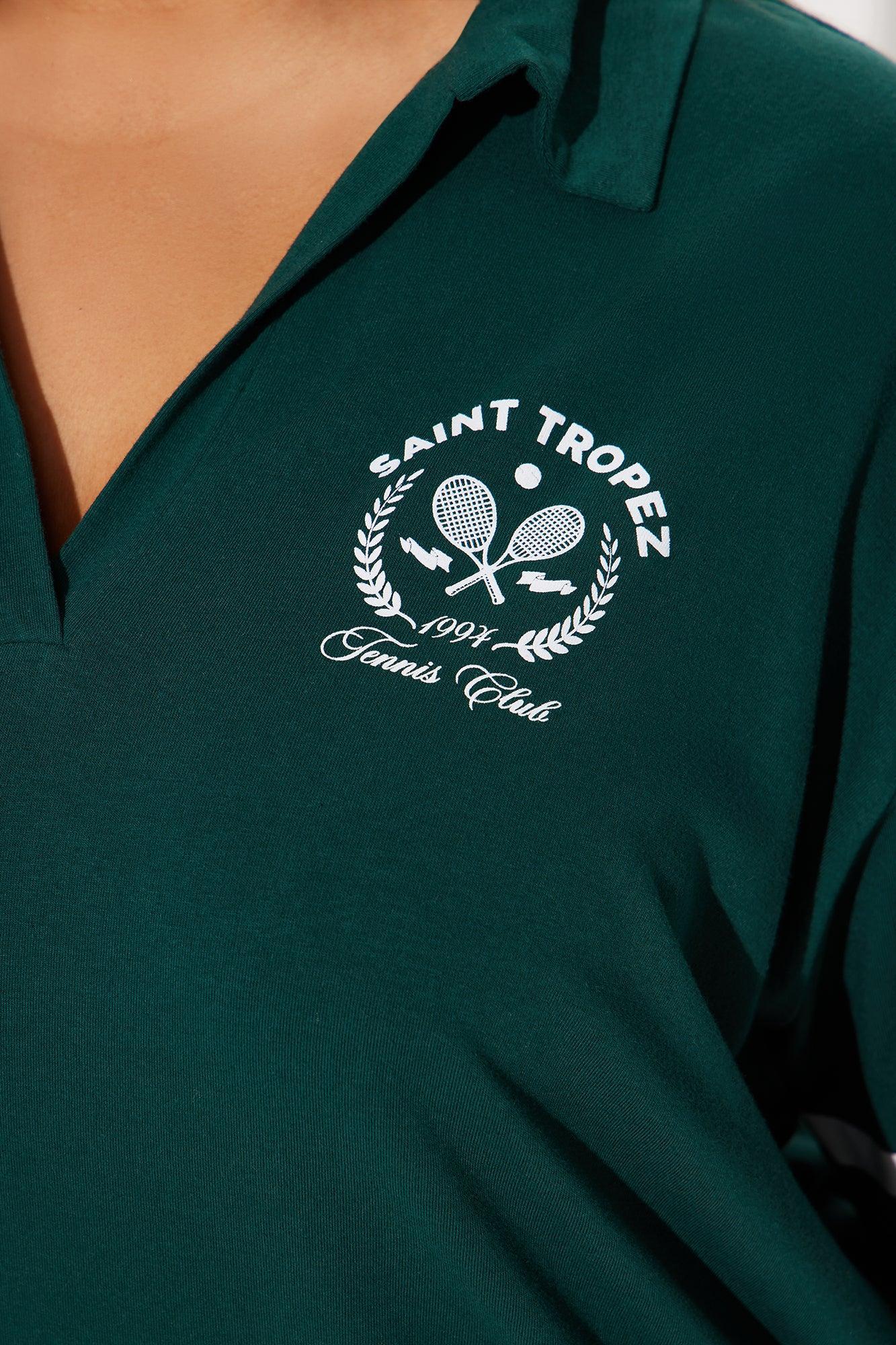 St. Tropez Tennis Club Polo Top - Hunter Product Image