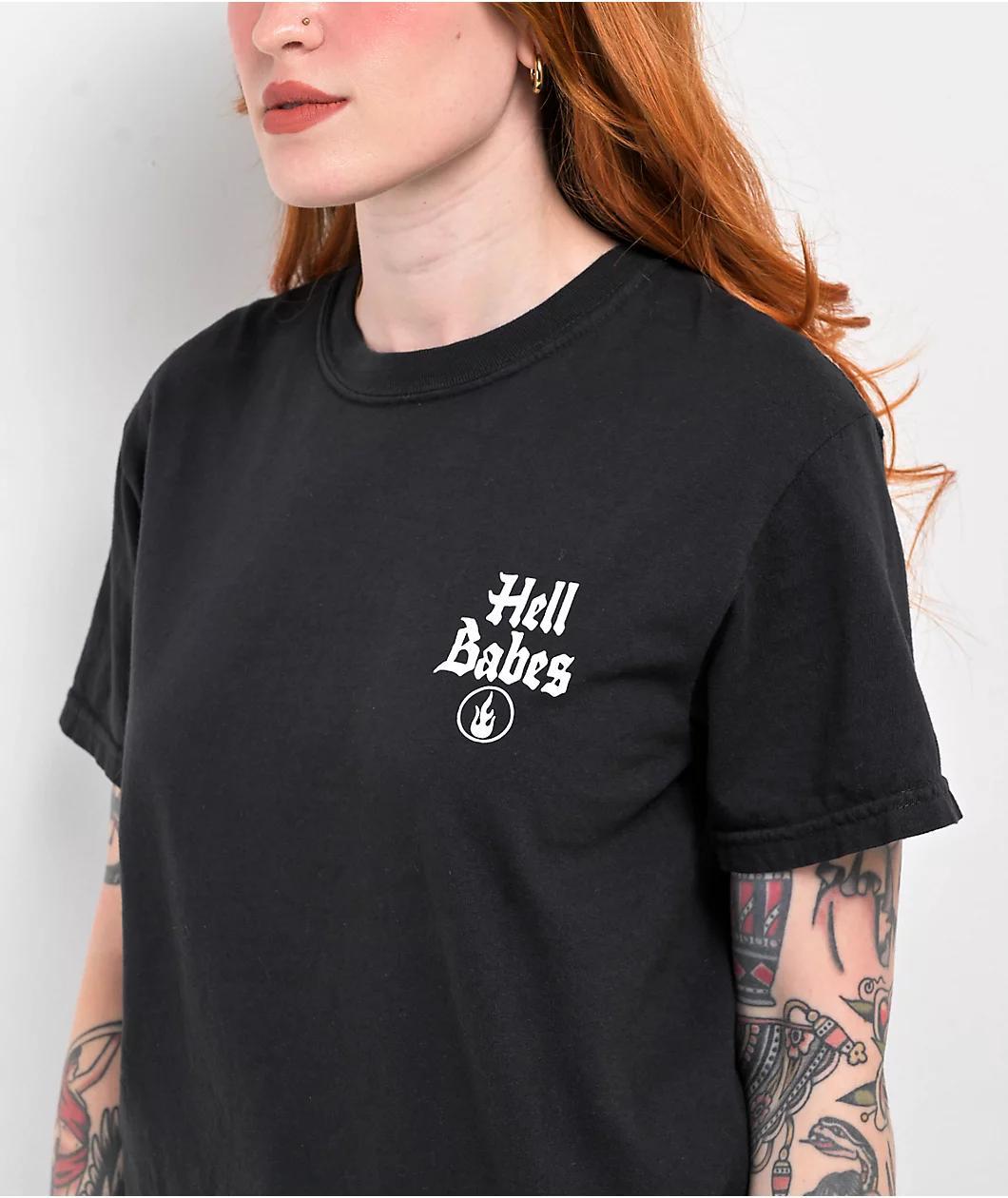 Hell Babes Stay In Your Lane Black T-Shirt Product Image