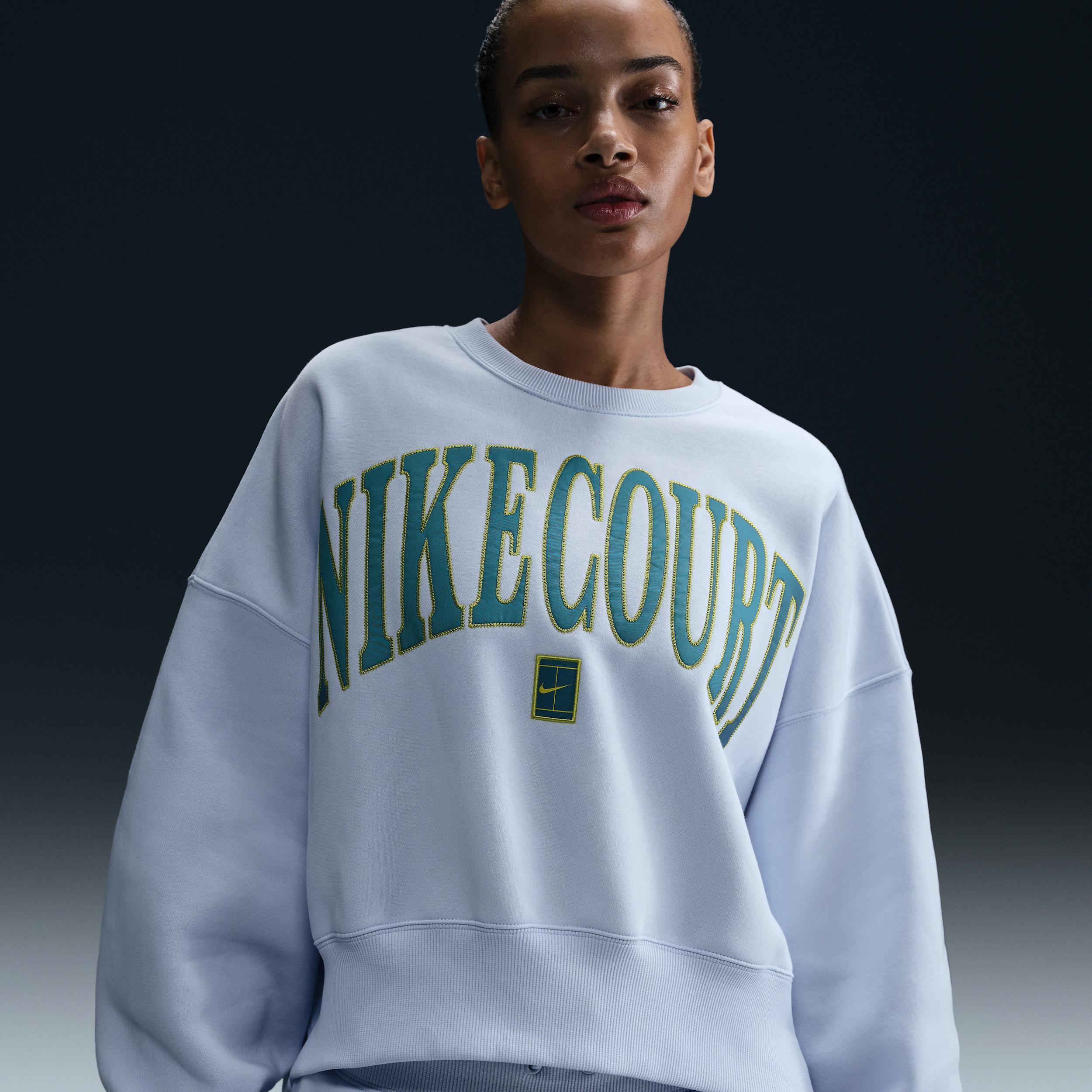 Nike Women's Court Phoenix Fleece Over-Oversized Crew-Neck Tennis Sweatshirt Product Image