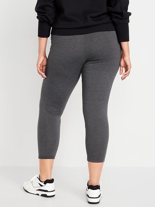 High-Waisted Side-Pocket 7/8 Leggings Product Image