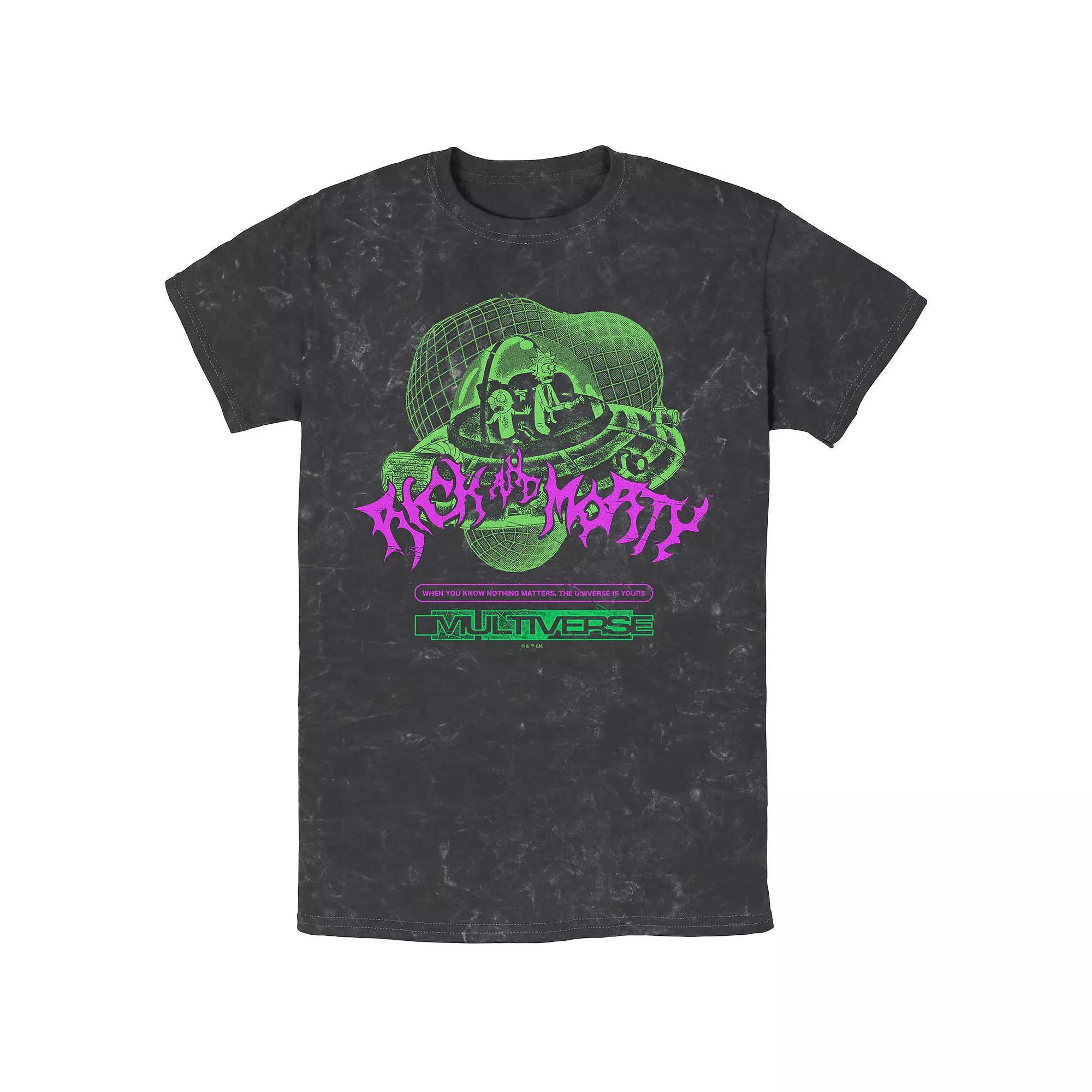 Men's Rick And Morty Multiverse Mineral Wash Graphic Tee,  Product Image