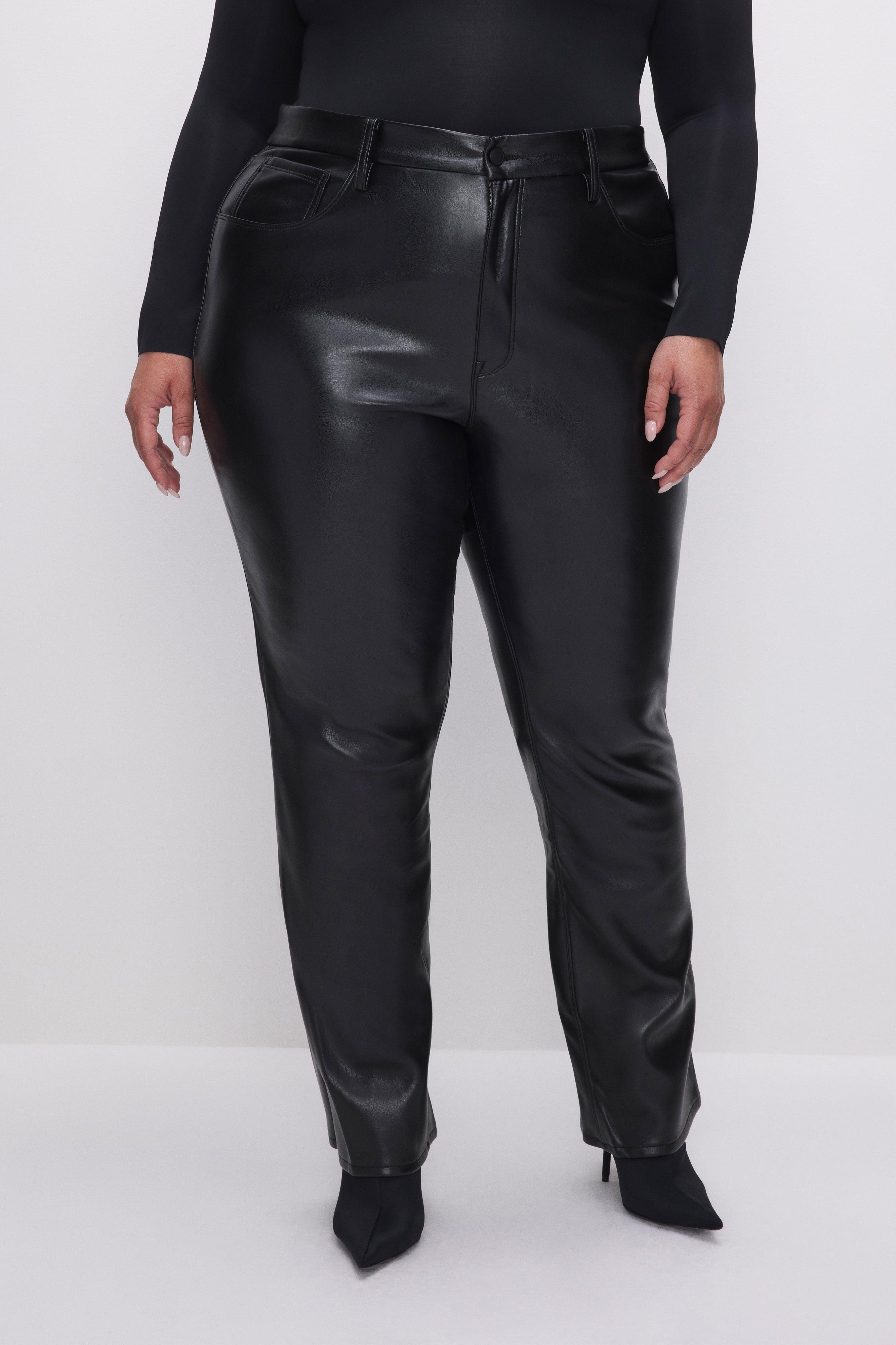 GOOD ICON FAUX LEATHER PANTS | BLACK001 Product Image