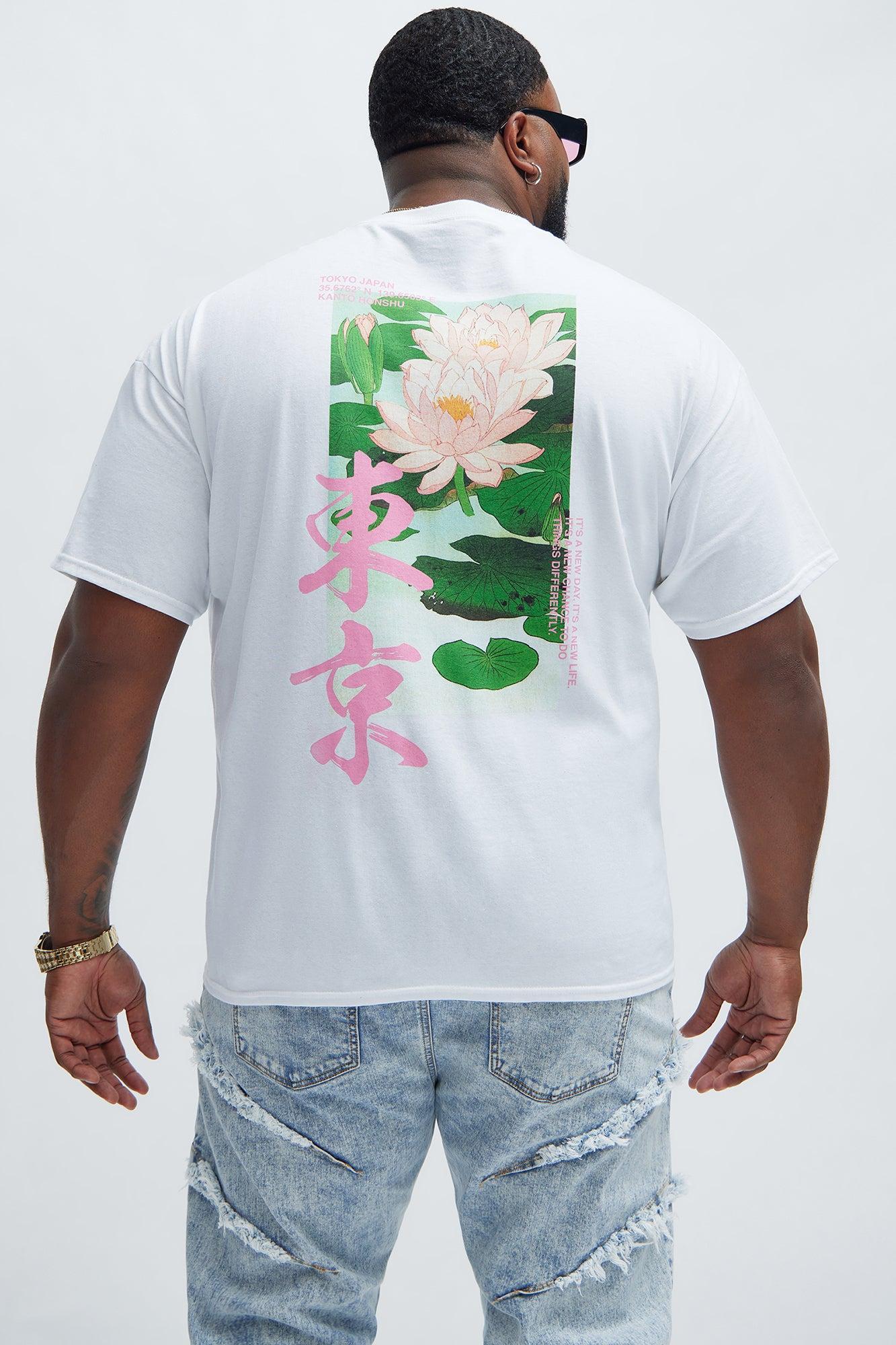 New Beginnings Lotus Short Sleeve Tee - White Product Image