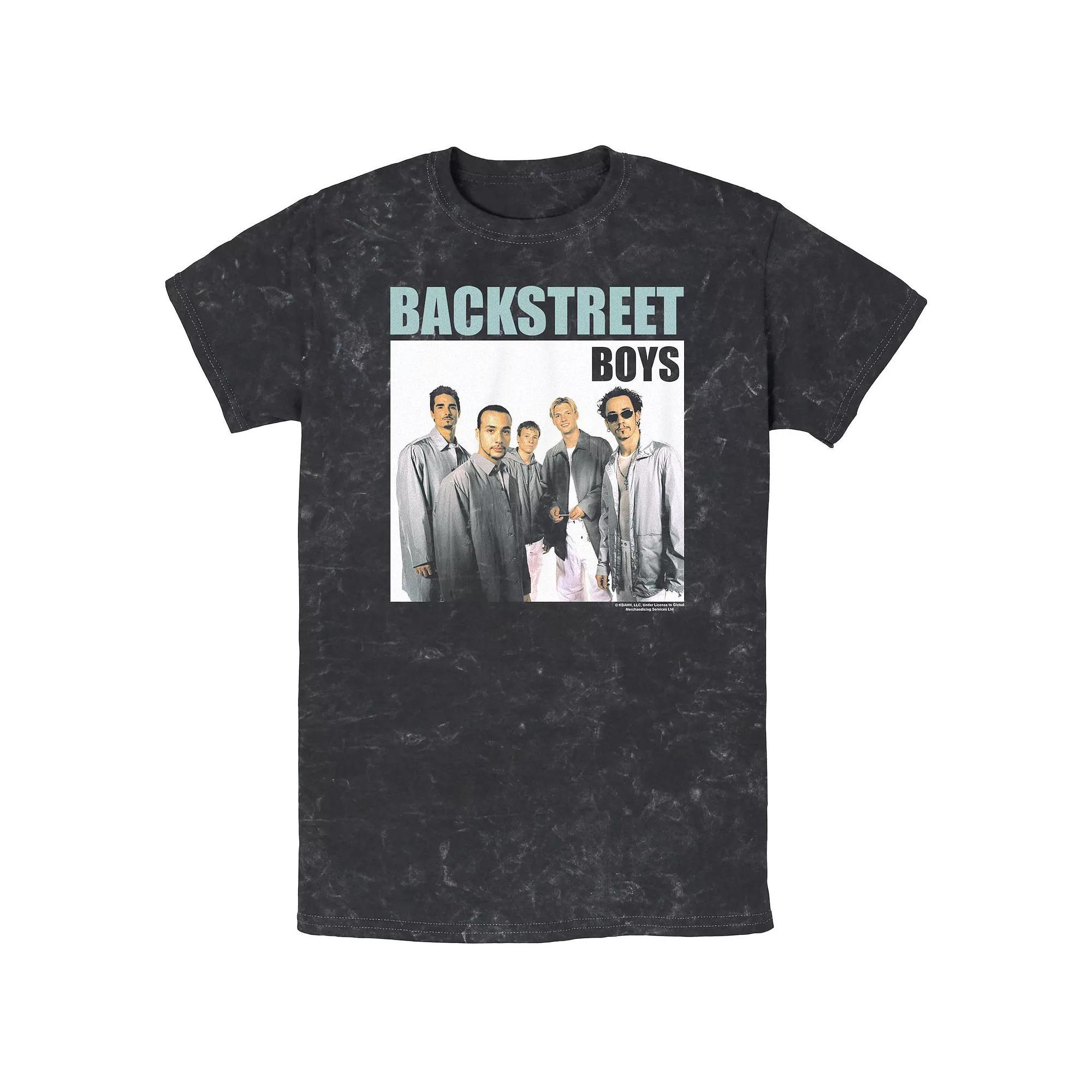 Men's Backstreet Boys Headliners Mineral Wash Graphic Tee, Size: Medium, Black Product Image