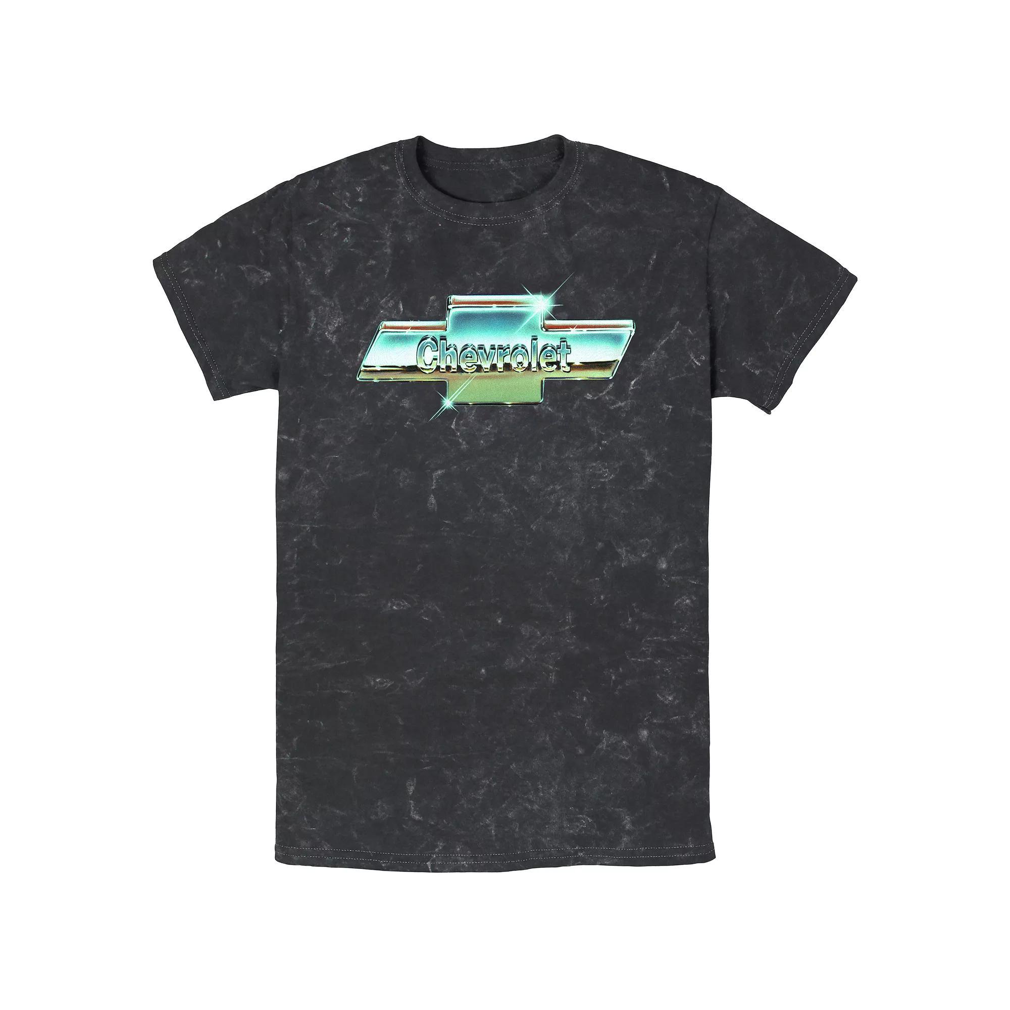 Men's Chevrolet Chrome Logo Mineral Wash Graphic Tee,  Product Image