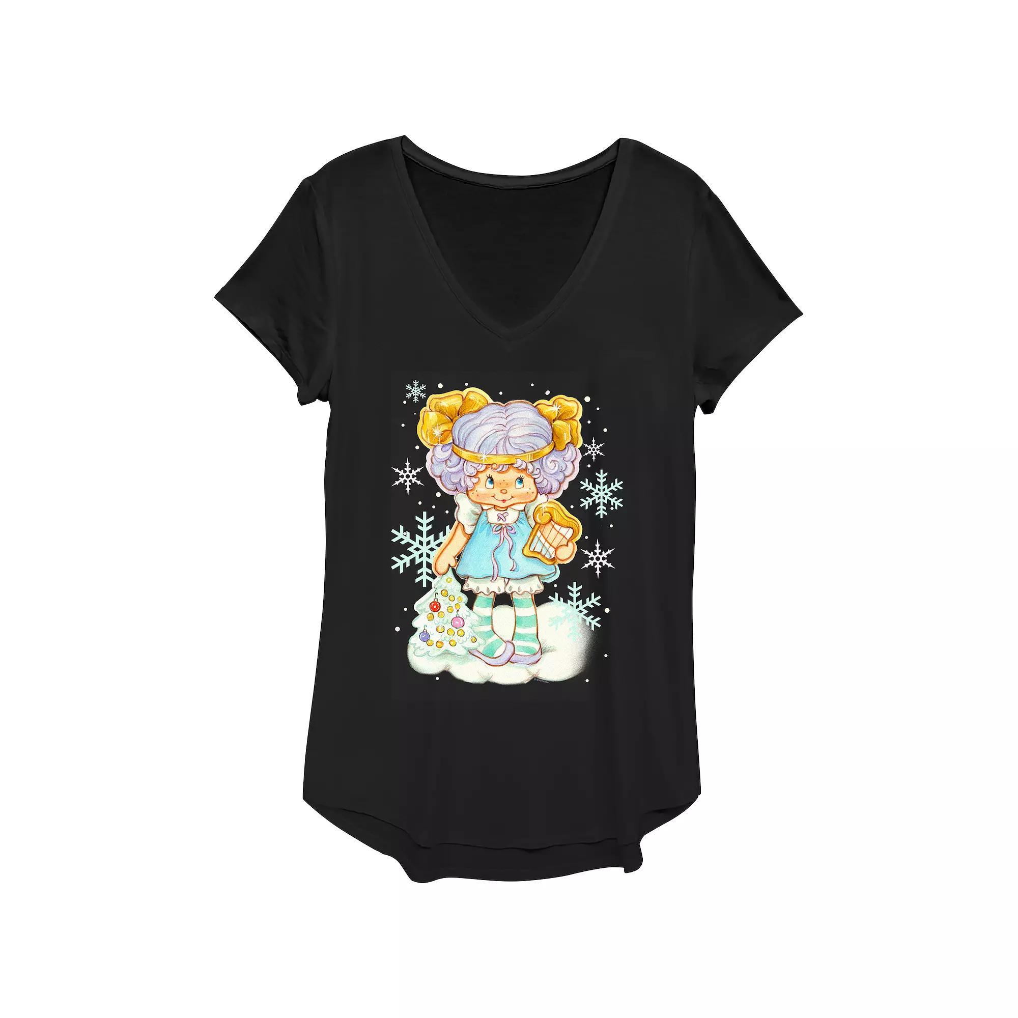 Women's Strawberry Shortcake Angel Cake Winter Wonderland Graphic Tee,  Product Image