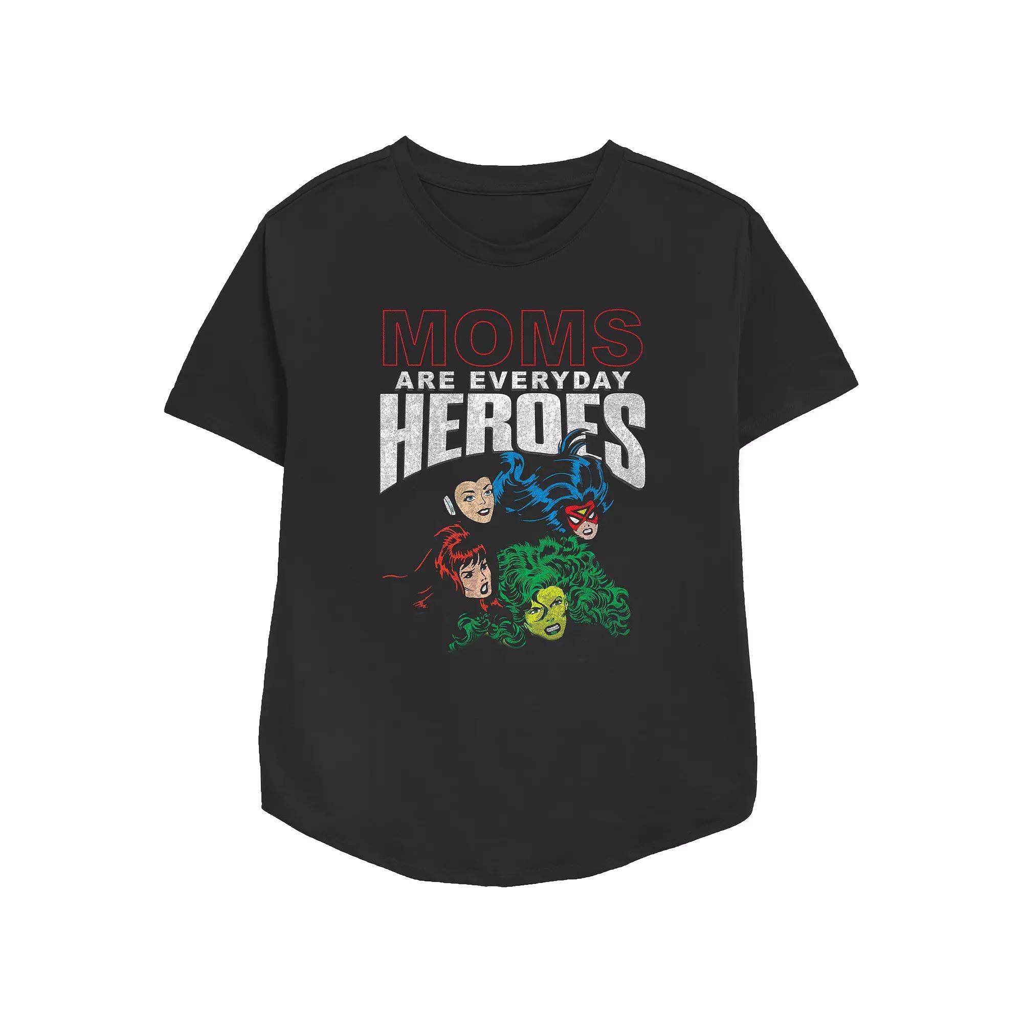 Women's Avengers Moms Are Everyday Heroes Relaxed Fit Graphic Tee,  Product Image