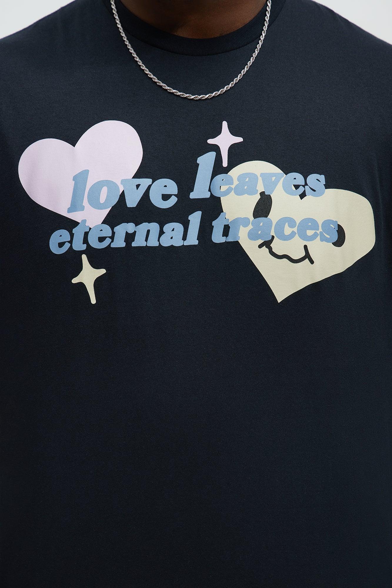 Love Leaves Eternal Traces Short Sleeve Tee - Black Product Image