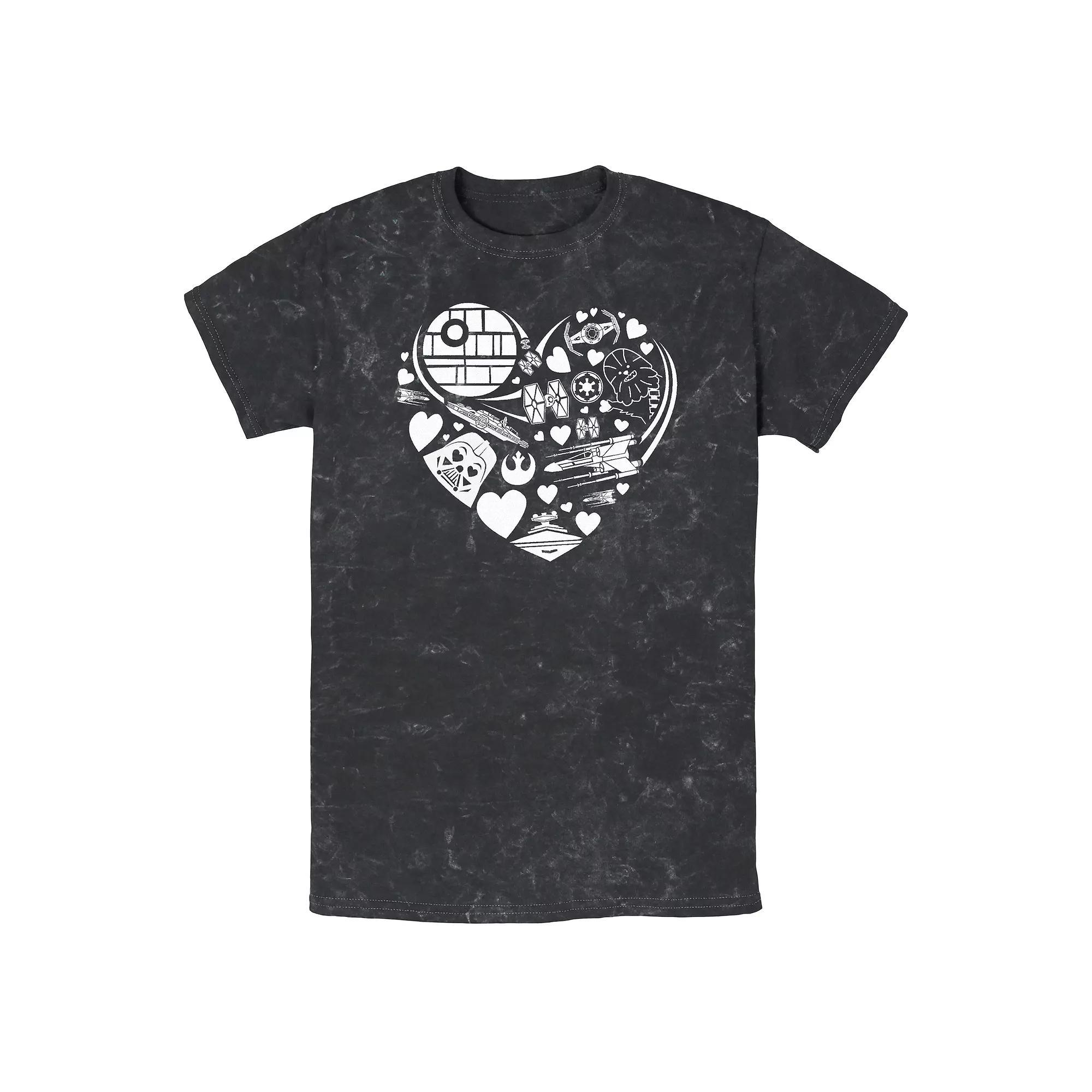 Men's Star Wars Valentine's Icons Heart Graphic Tee,  Product Image
