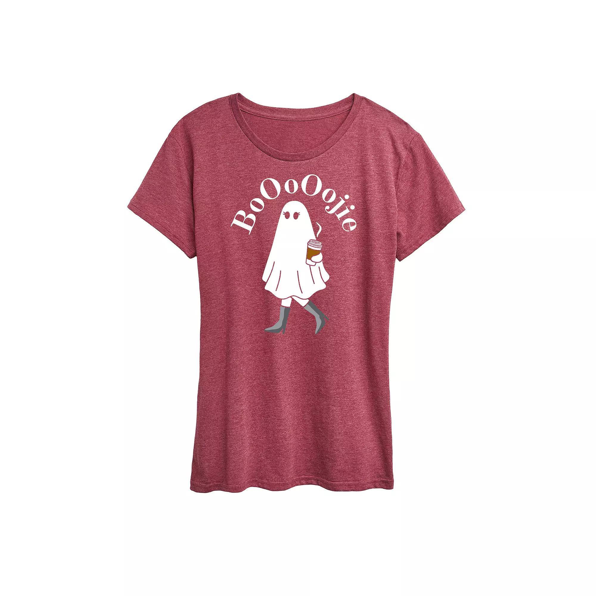 Women's Peanuts Team Holiday Spirit Graphic Tee, Size: Large, Grey Green Product Image