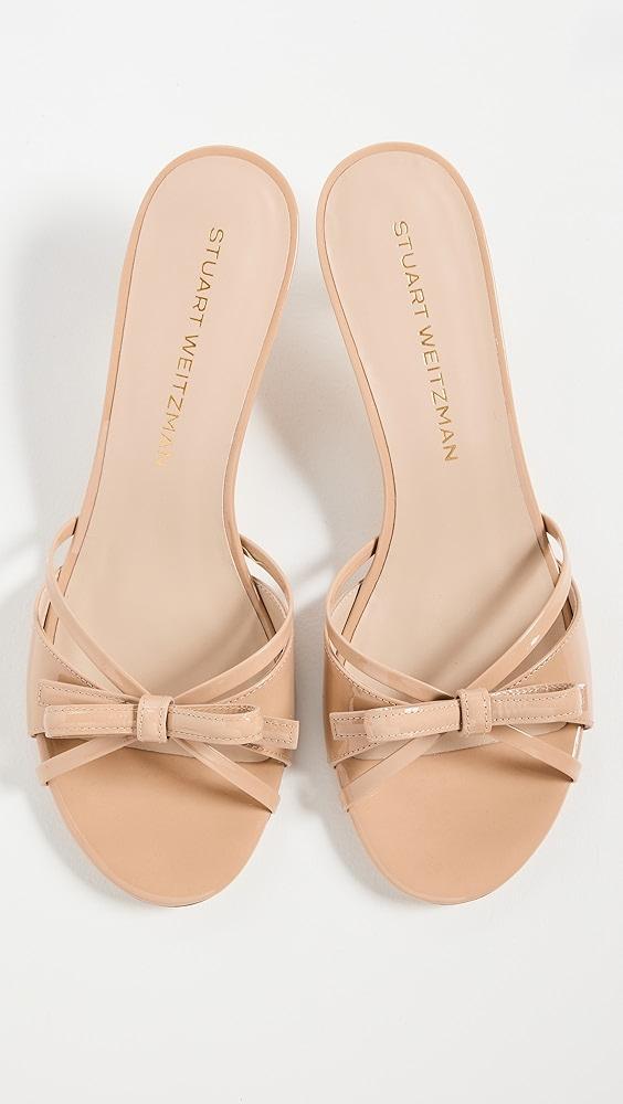 Stuart Weitzman Felicity Bow Slides 50mm | Shopbop Product Image