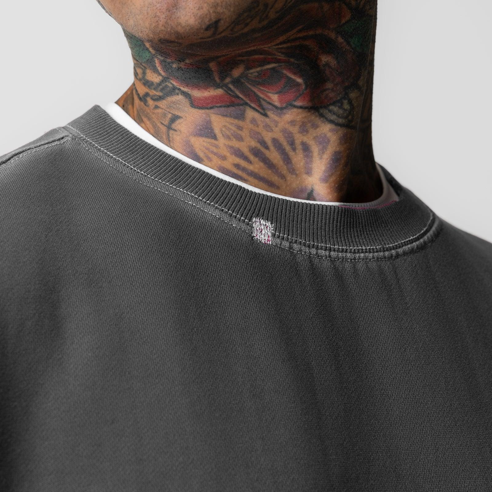 0861. Tech Essential™ Distressed Crewneck - Faded Olive Product Image