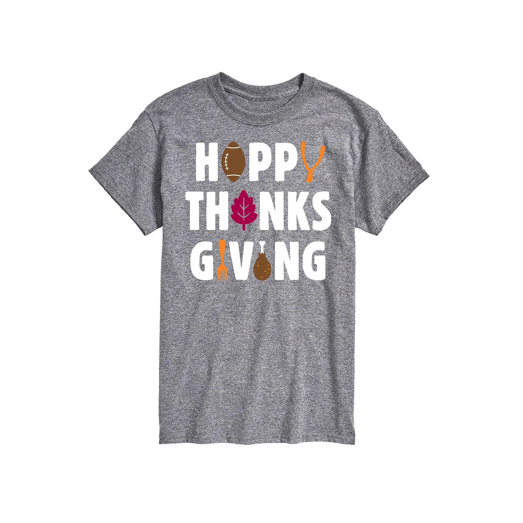 Men's Happy Thanksgiving Icons Graphic Tee,  Product Image