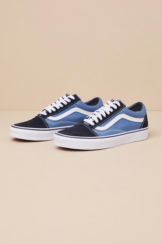 Old Skool Navy Color Block Lace-Up Sneakers Product Image