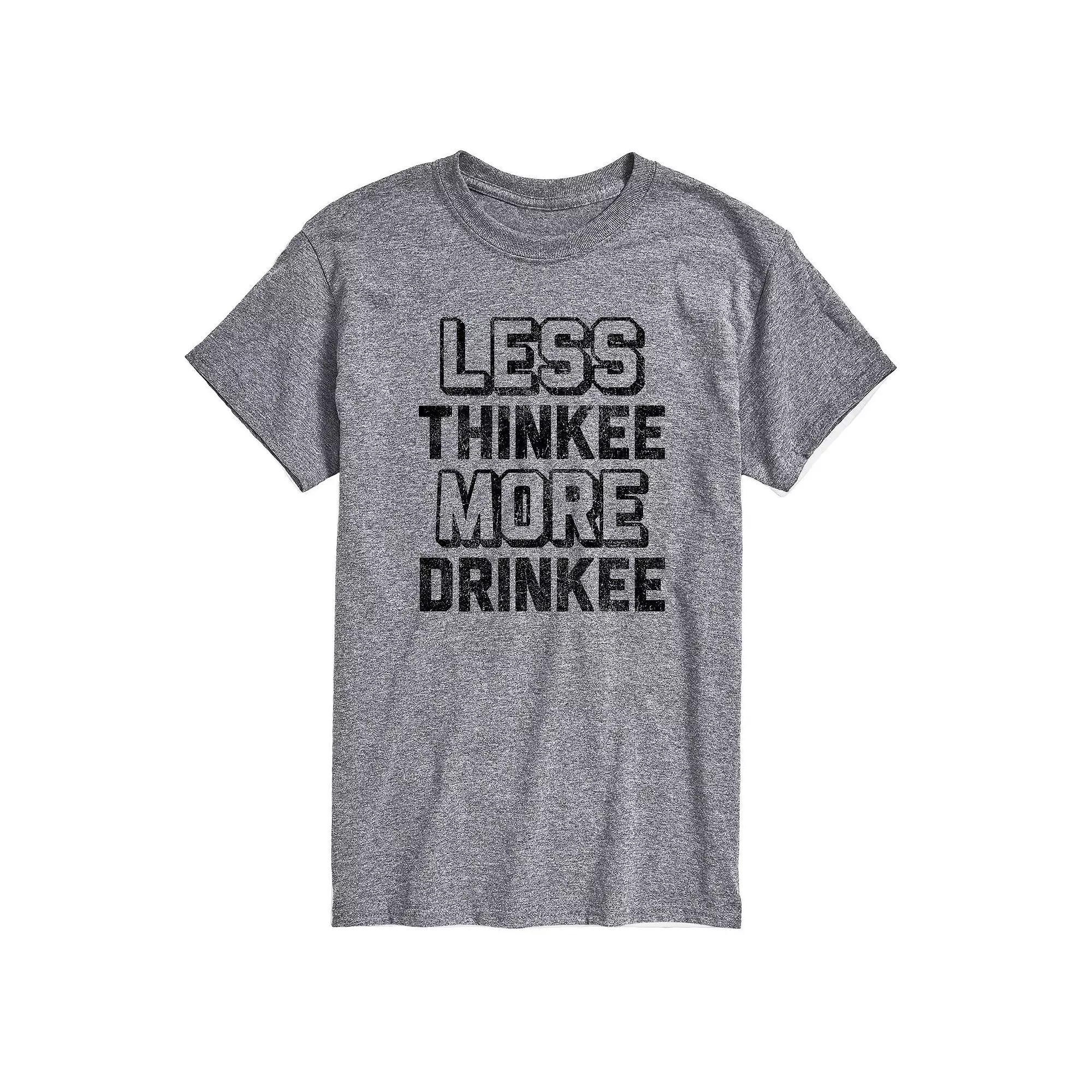 Big & Tall Less Thinkee More Drinkee Graphic Tee, Men's,  Product Image