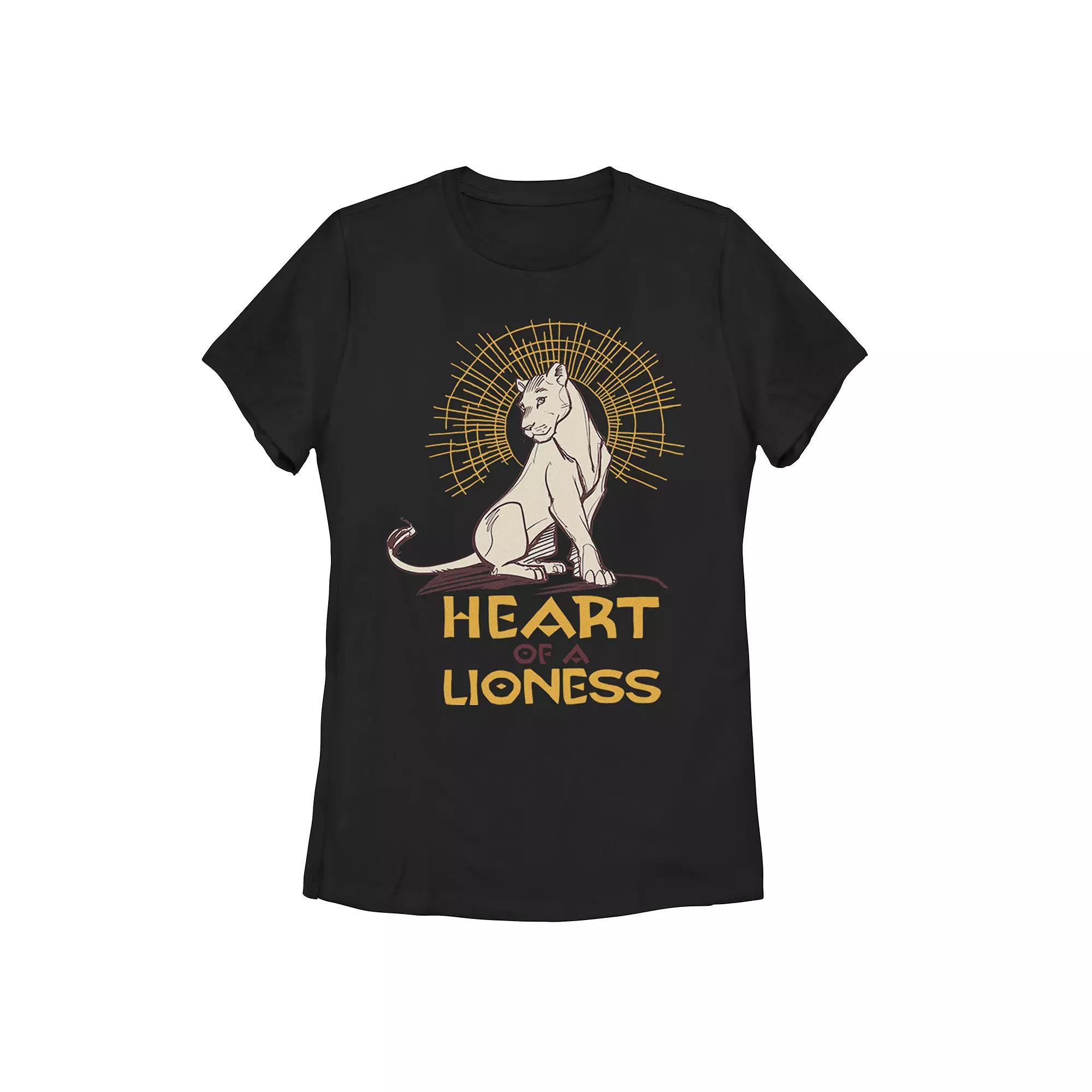 Juniors' Disney's The Lion King Nala "Heart Of A Lioness" Tee Shirt, Girl's, Size: Medium, Black Product Image