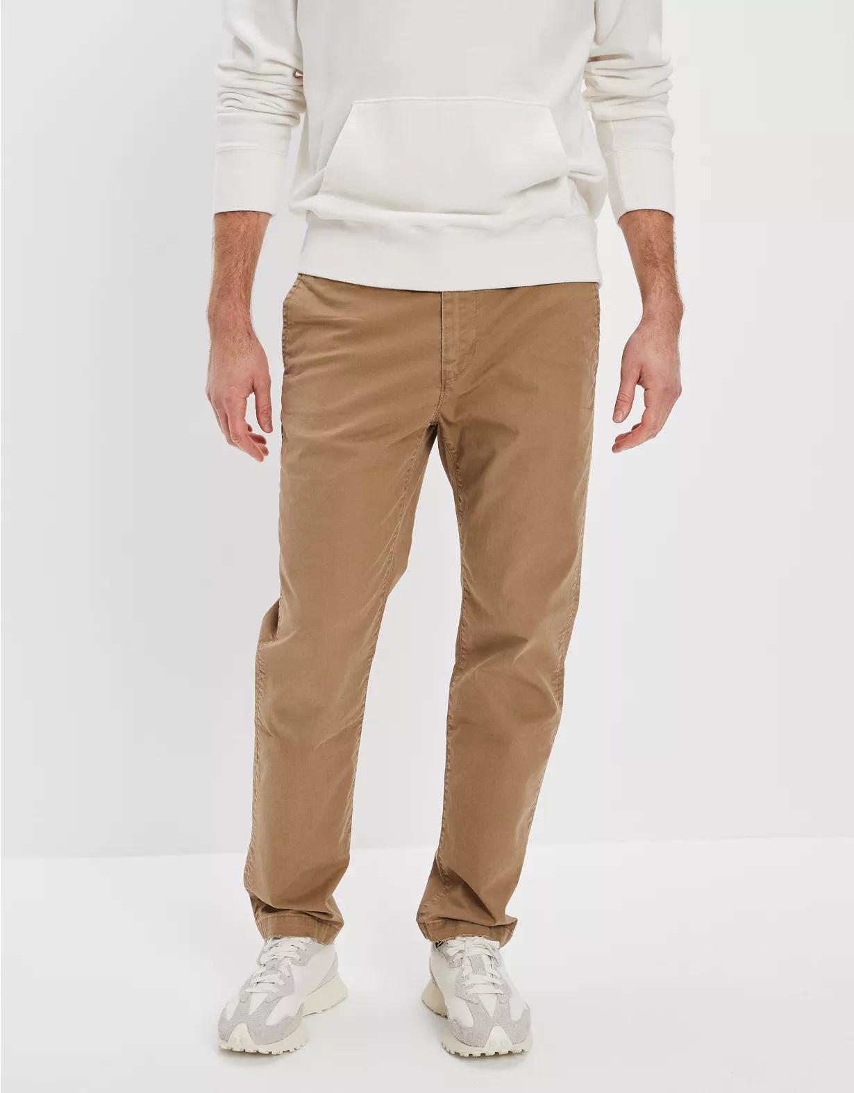 AE Flex Athletic Straight Lived-In Khaki Pant Product Image
