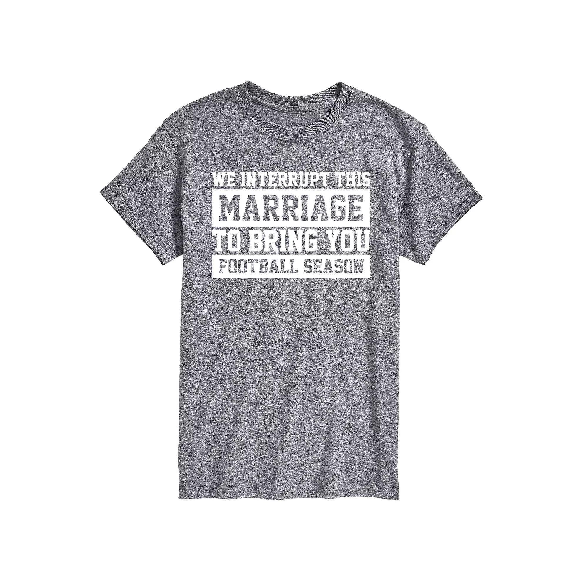 Big & Tall Marriage Football Tee, Men's,  Product Image