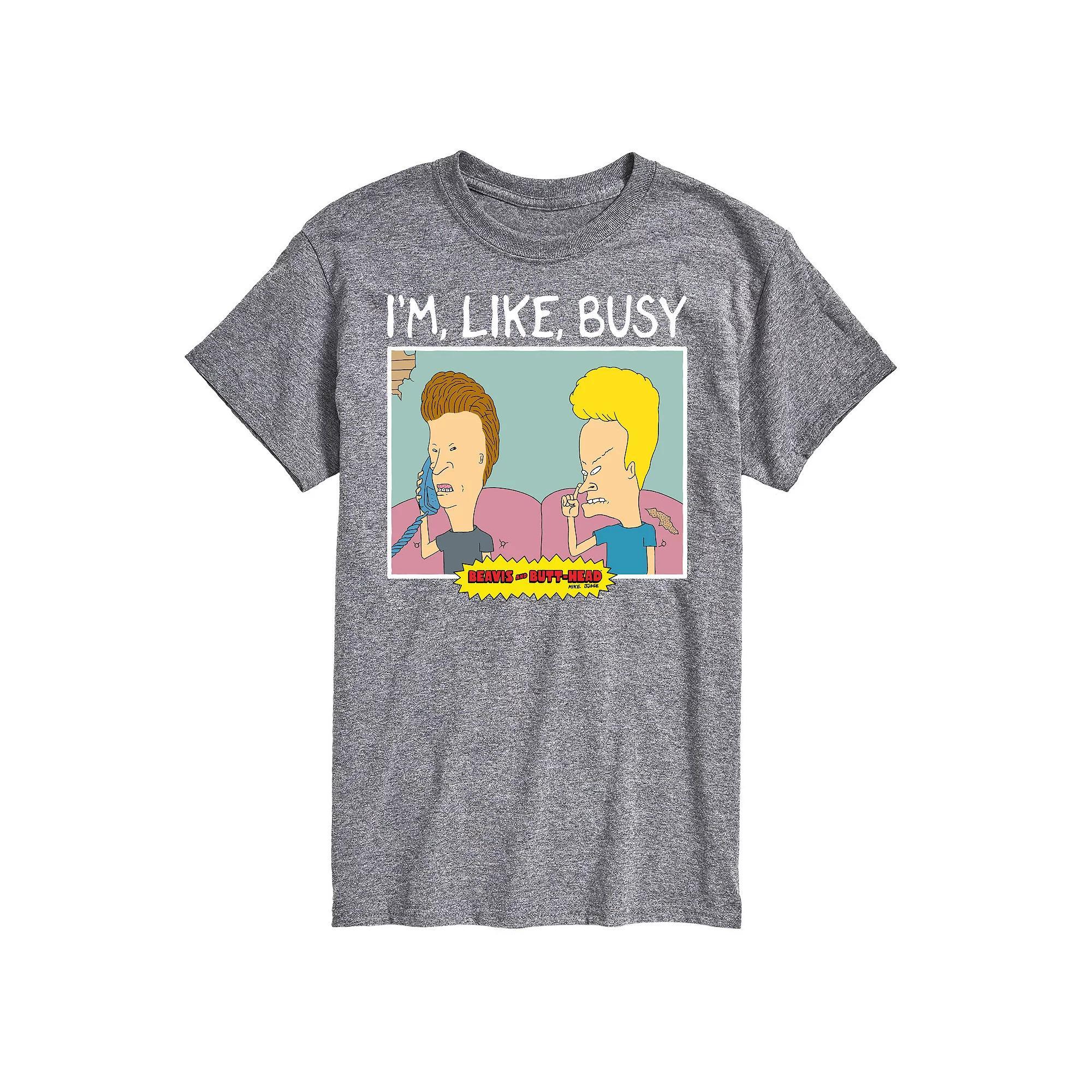 Big & Tall Beavis & Butthead I'm Like Busy Tee, Men's,  Product Image