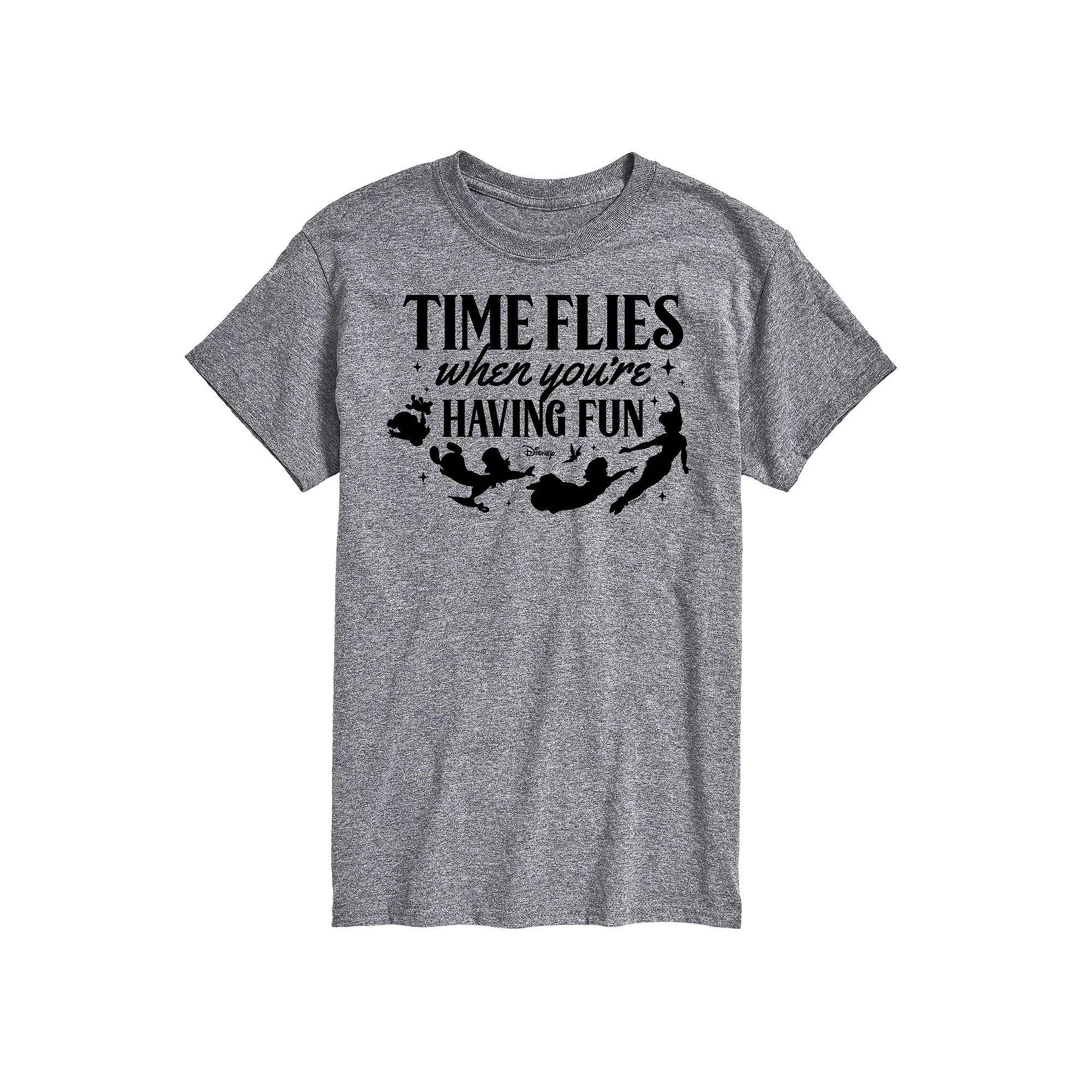 Disney's Peter Pan Men's Time Flies Graphic Tee, Size: Small, Gray Product Image