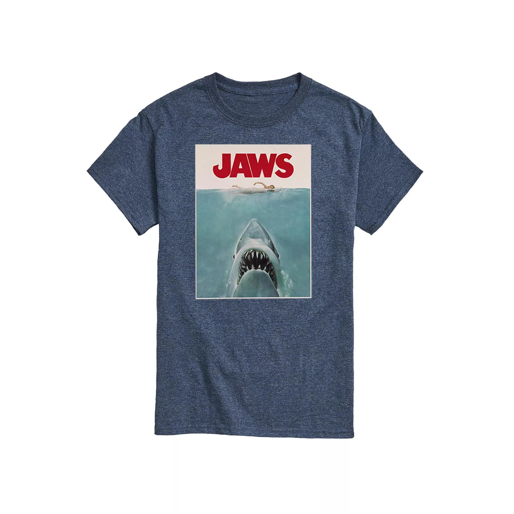 Big & Tall Jaws Terrifying Poster Tee, Men's,  Product Image