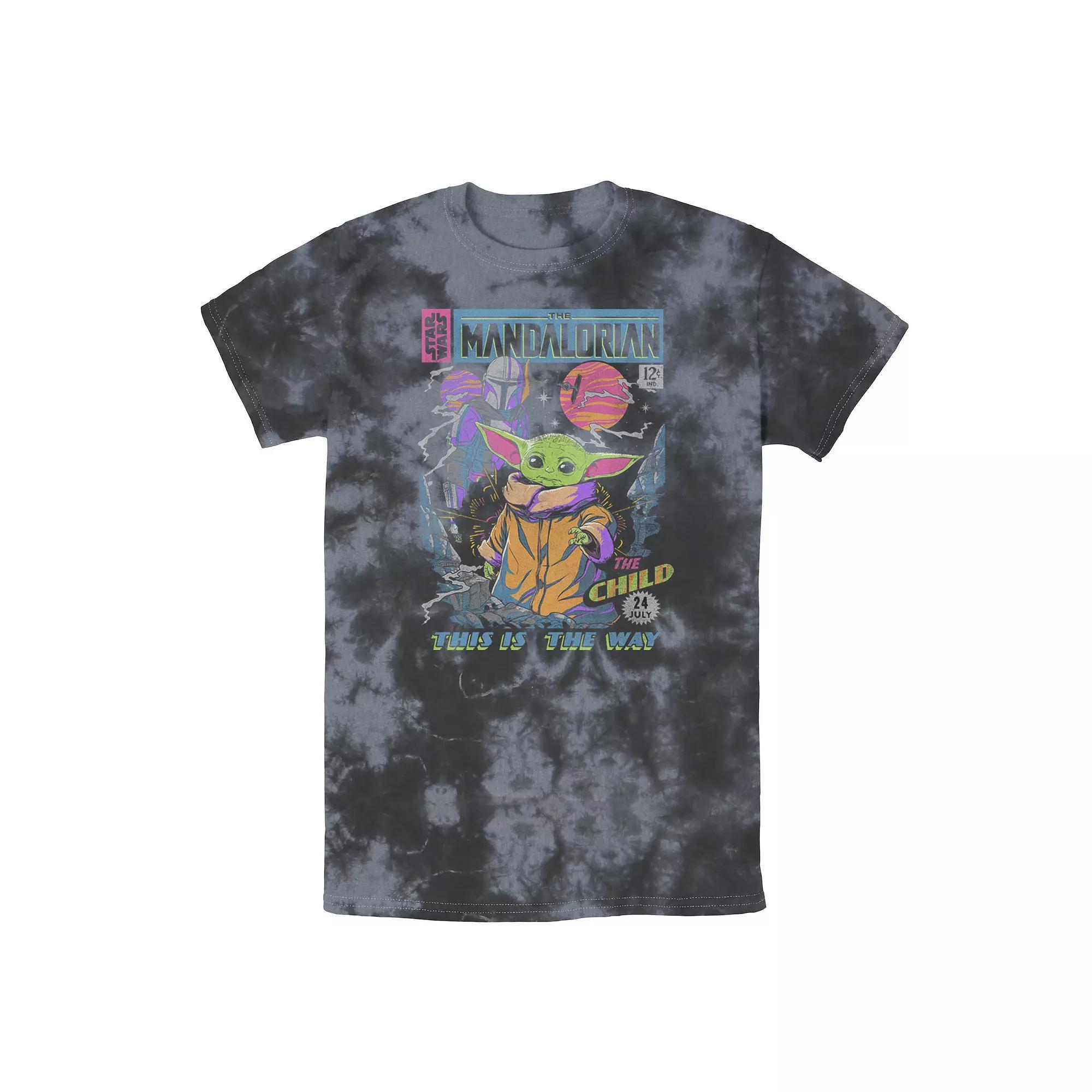 Men's Star Wars: The Mandalorian The Child Comic Book Tee, Boy's, Size: XXL, Black Grey Product Image