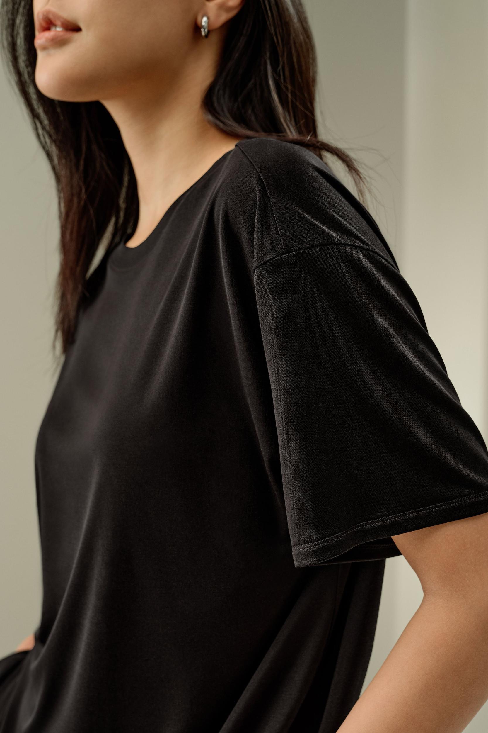 Oversized Silk Jersey Tee Product Image