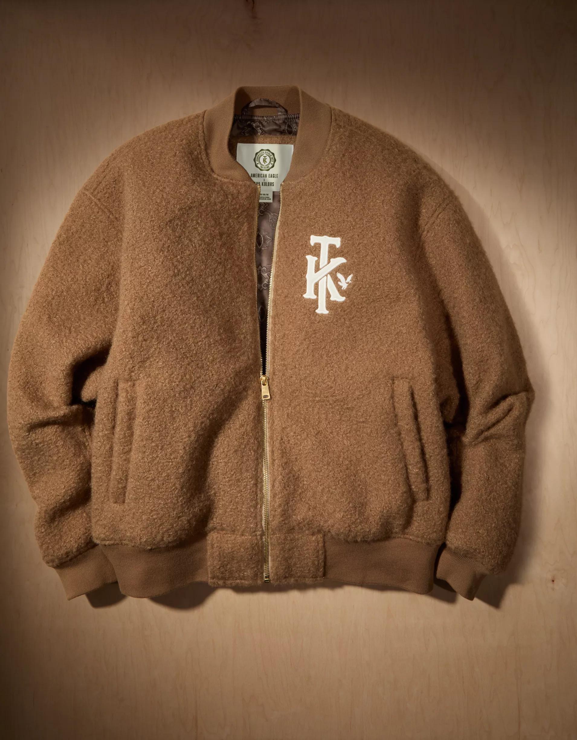 AE x Tru Kolors Sherpa Bomber Jacket Product Image