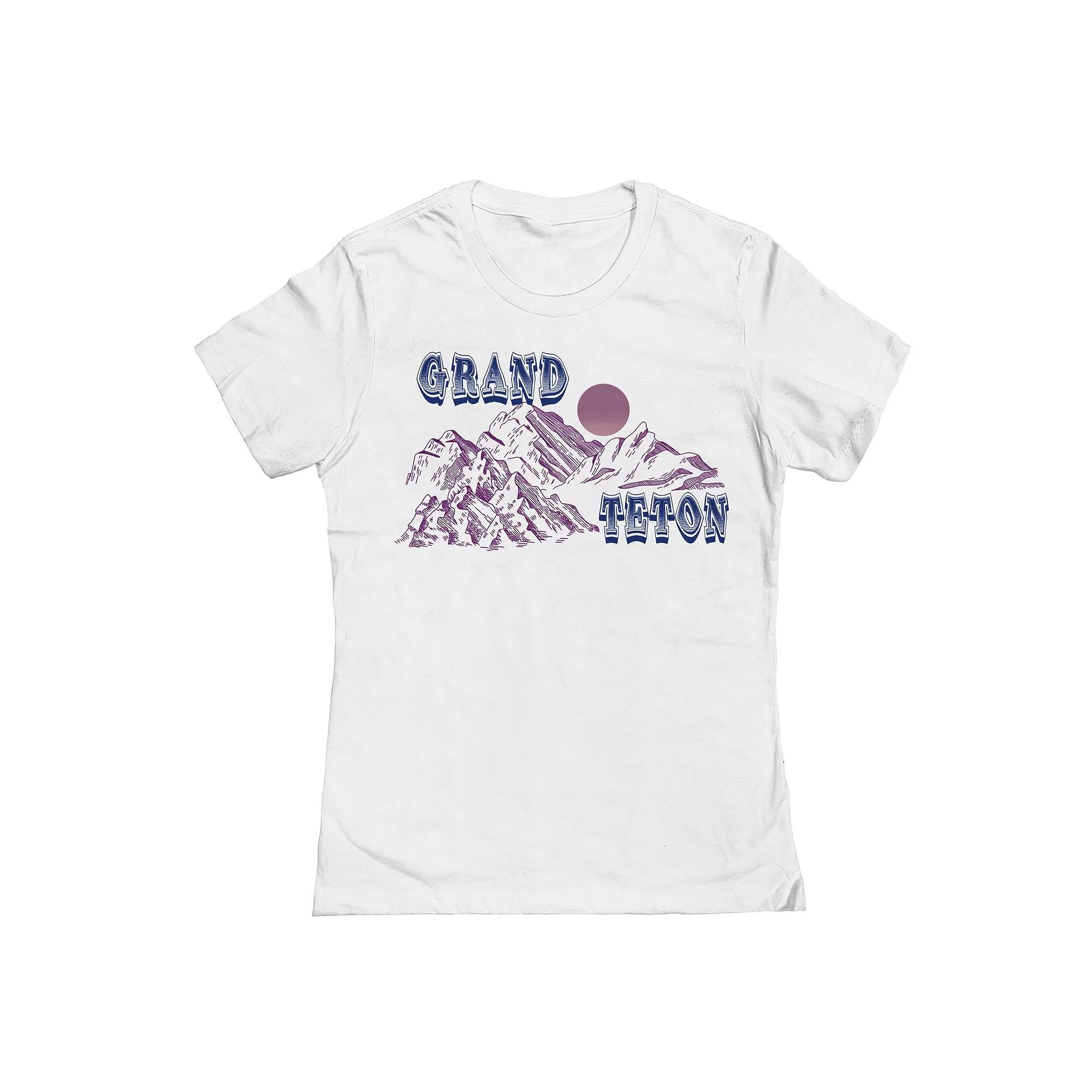 Junior's Grand Teton 1 Womens Graphic Tee, Girl's, Size: XXL, White Product Image