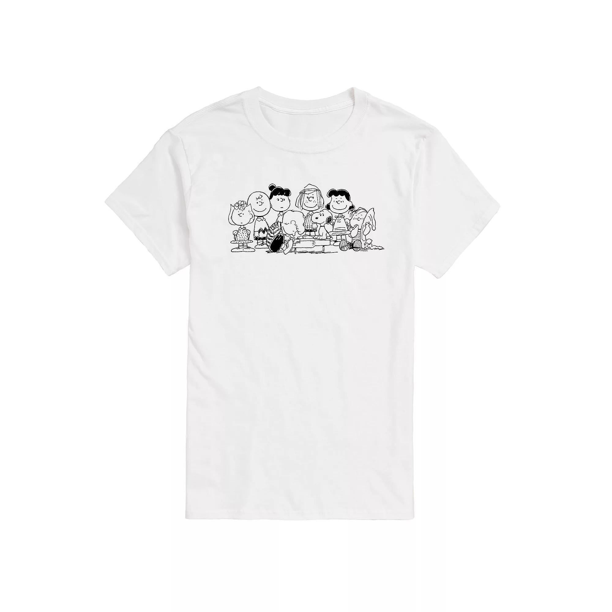 Men's Peanuts Group Outline Tee,  Product Image