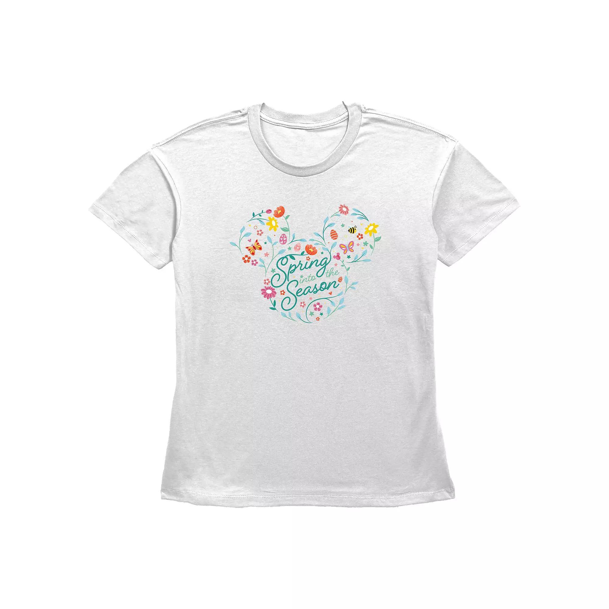 Disney's Mickey Mouse Spring Into The Season Women's Graphic Tee,  Product Image