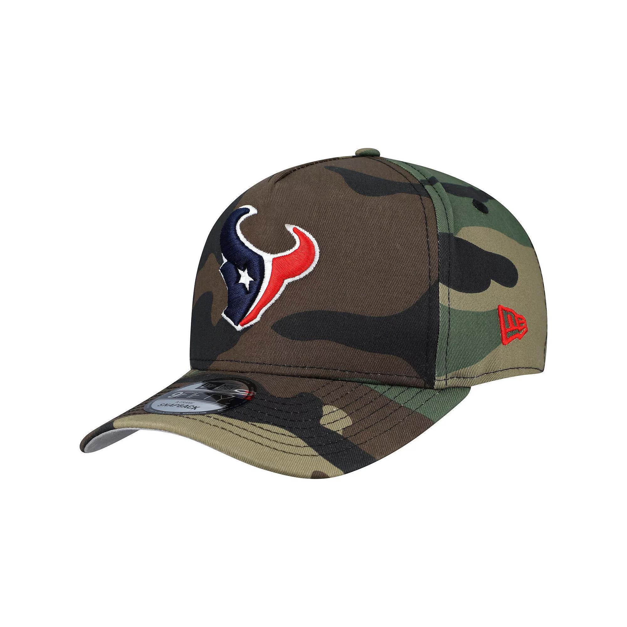 Men's New Era Camo Houston Texans Woodsy 9FIFTY Snapback Hat, Green Product Image