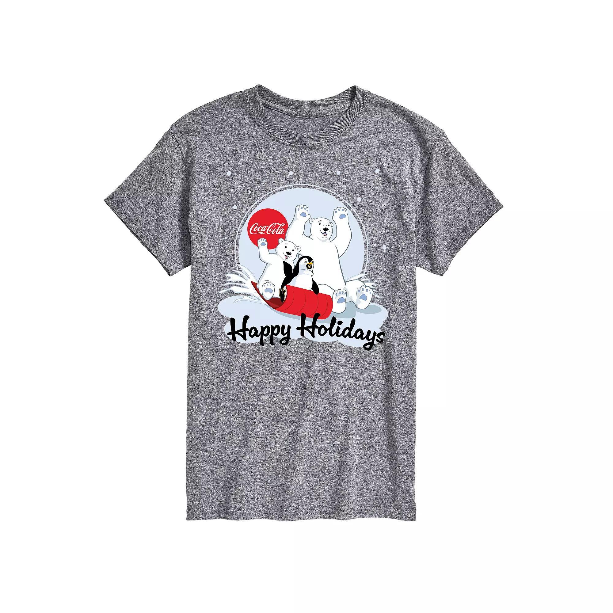 Big & Tall Coca-Cola Happy Holiday Sled Graphic Tee, Men's,  Product Image