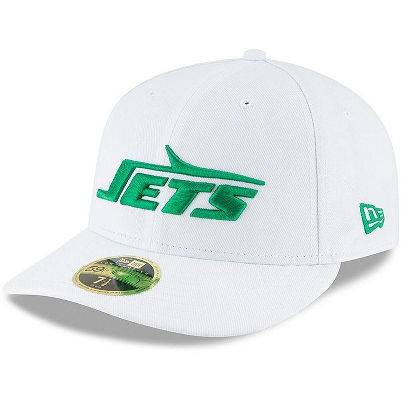 Men's New Era White New York Jets Omaha Low Profile 59FIFTY Fitted Hat,  Product Image