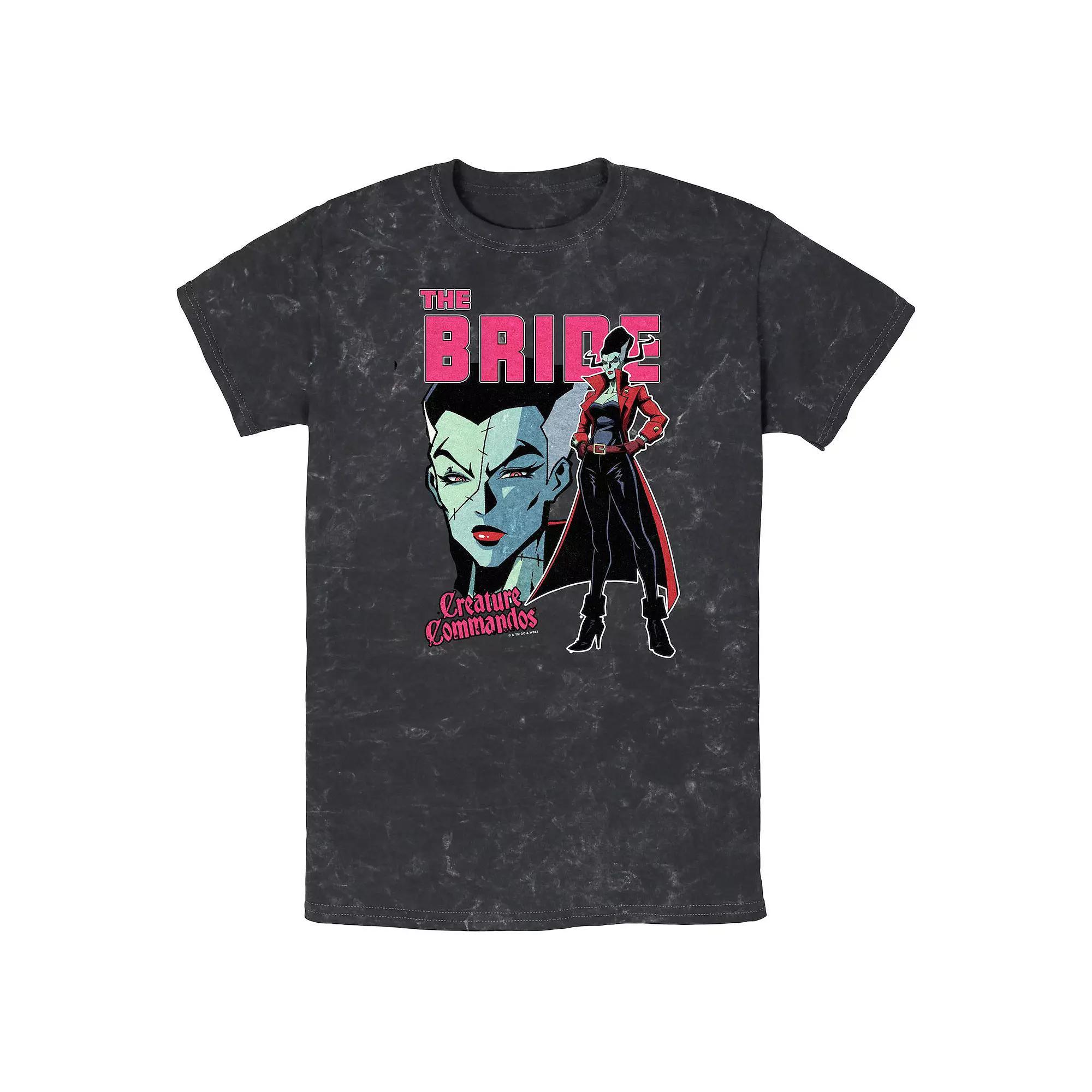 Men's Creature Commandos The Bride Fierce Lady Mineral Wash Graphic Tee,  Product Image