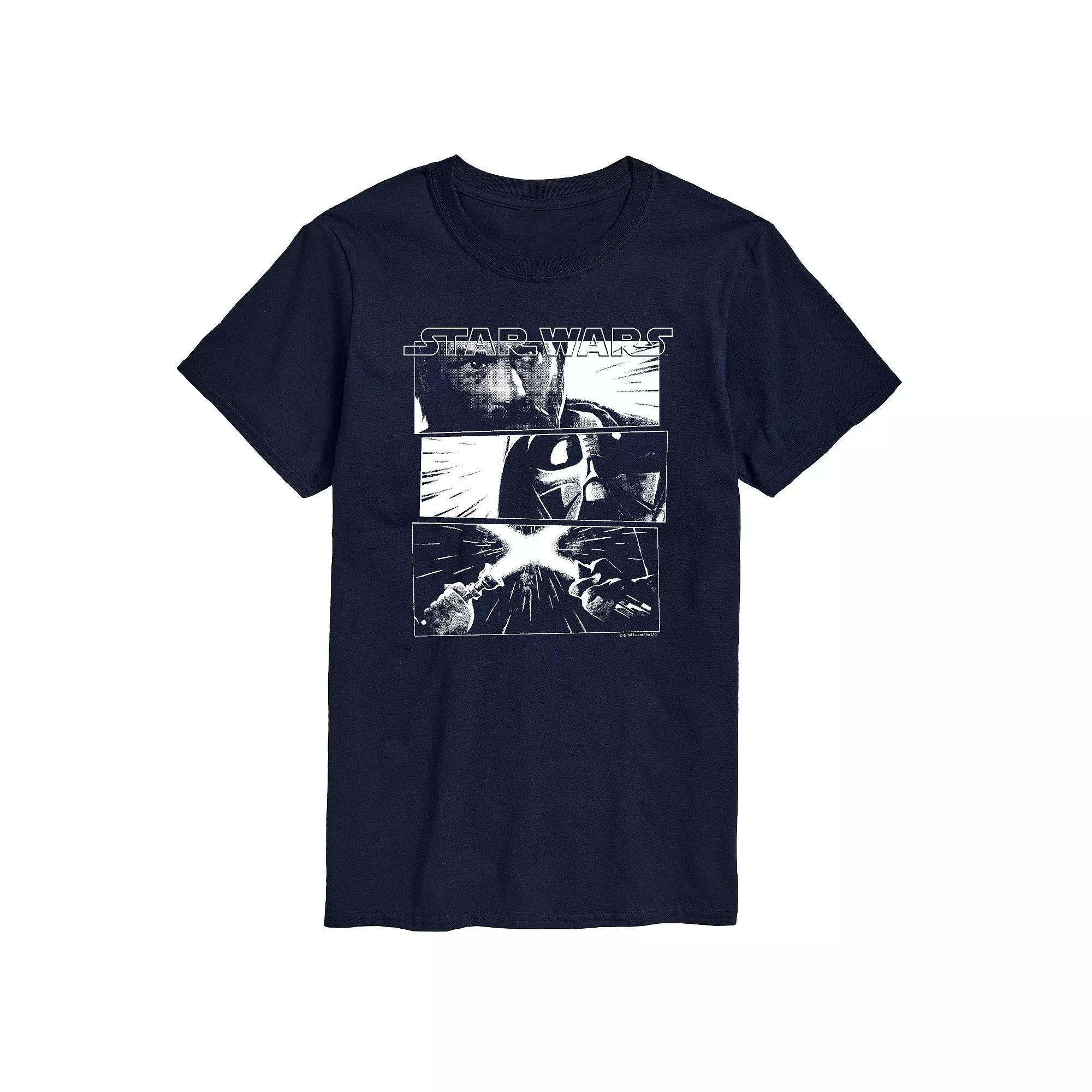 Men's Star Wars Obi-Wan Kenobi vs Darth Vadar Graphic Tee,  Product Image