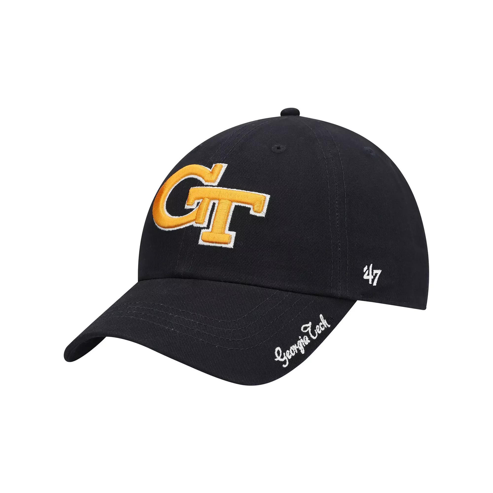 Women's '47 Navy Georgia Tech Yellow Jackets Miata Clean Up Logo Adjustable Hat, Blue Product Image