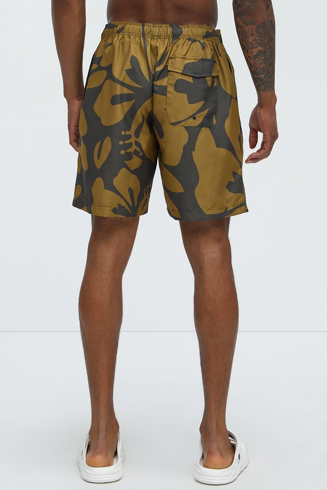 Island Flower Relaxed Short - Brown Combo Product Image