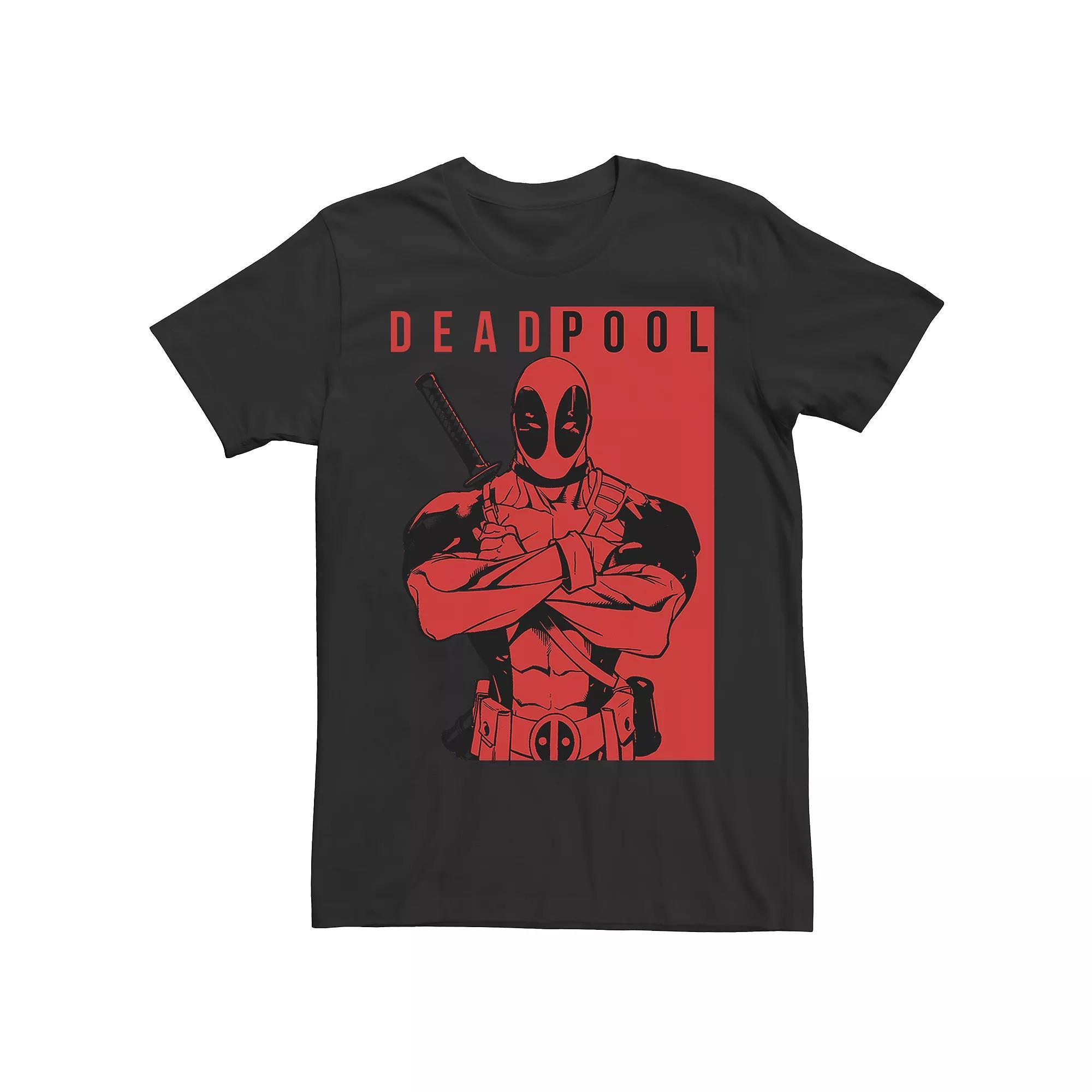 Men's Deadpool Police Tee, Size: XL, Black Product Image